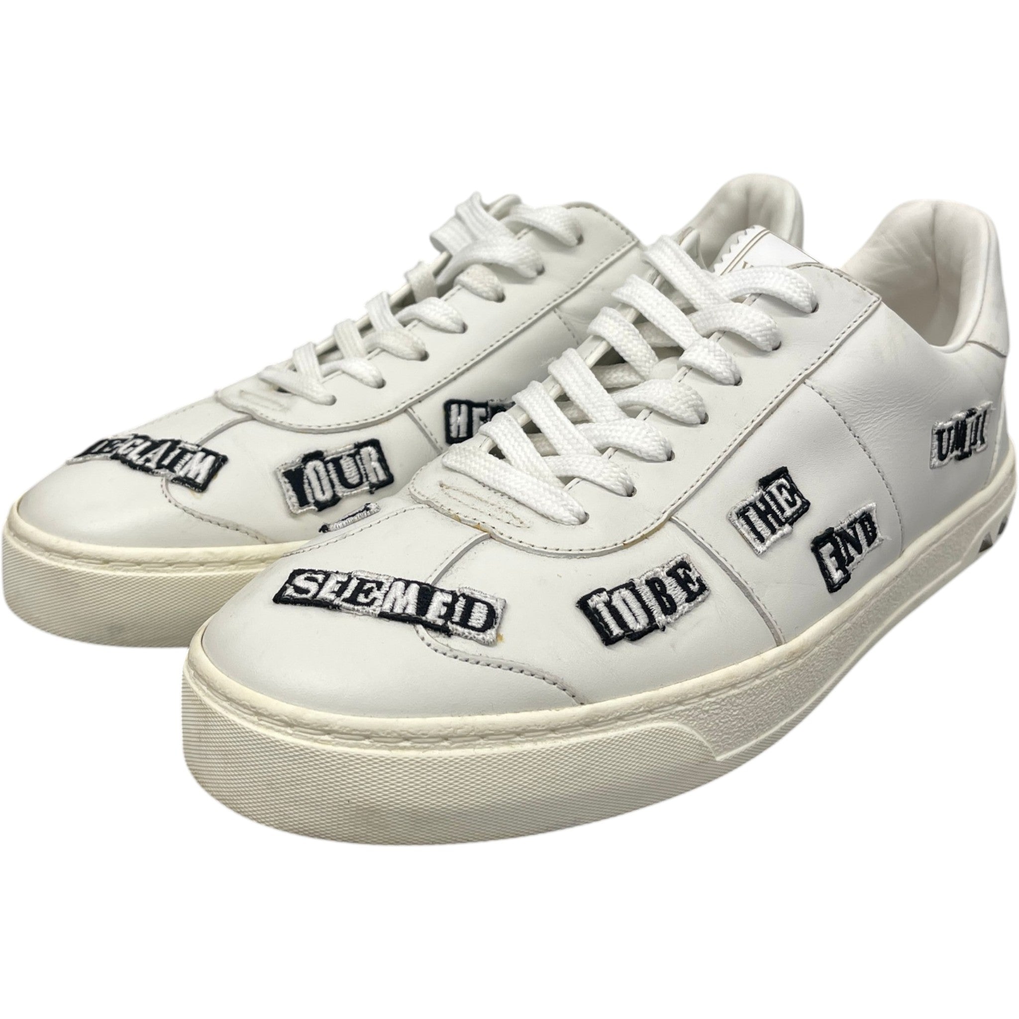 Men's X Jamie Reid Fly Crew Punk Poem Low Trainers White Size EU 41 / UK 7