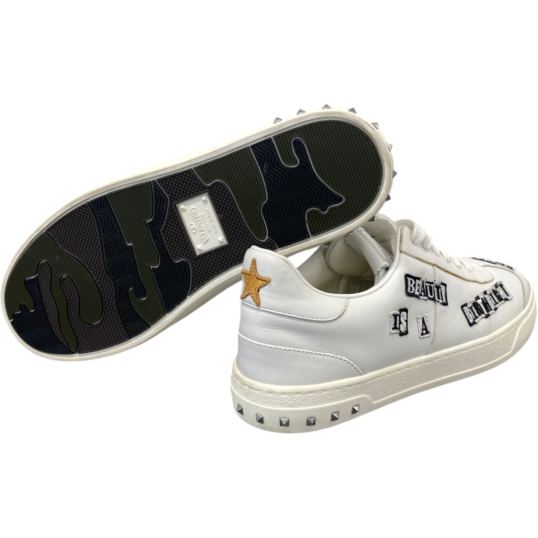 Men's X Jamie Reid Fly Crew Punk Poem Low Trainers White Size EU 41 / UK 7