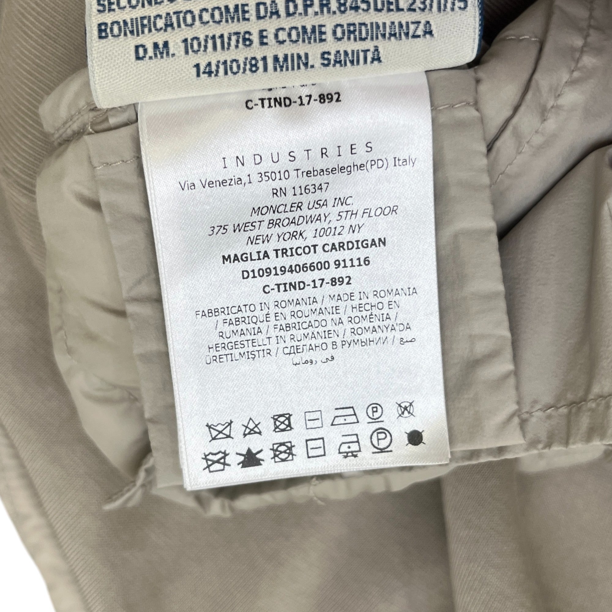 Men's Maglia Tricot Jacket Cream Size S