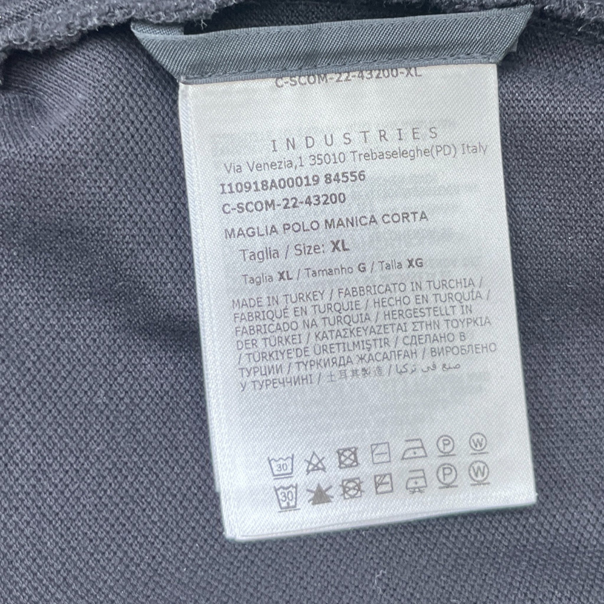 Men's Maglia Polo Manica Corta Polo Shirt Black Size XL