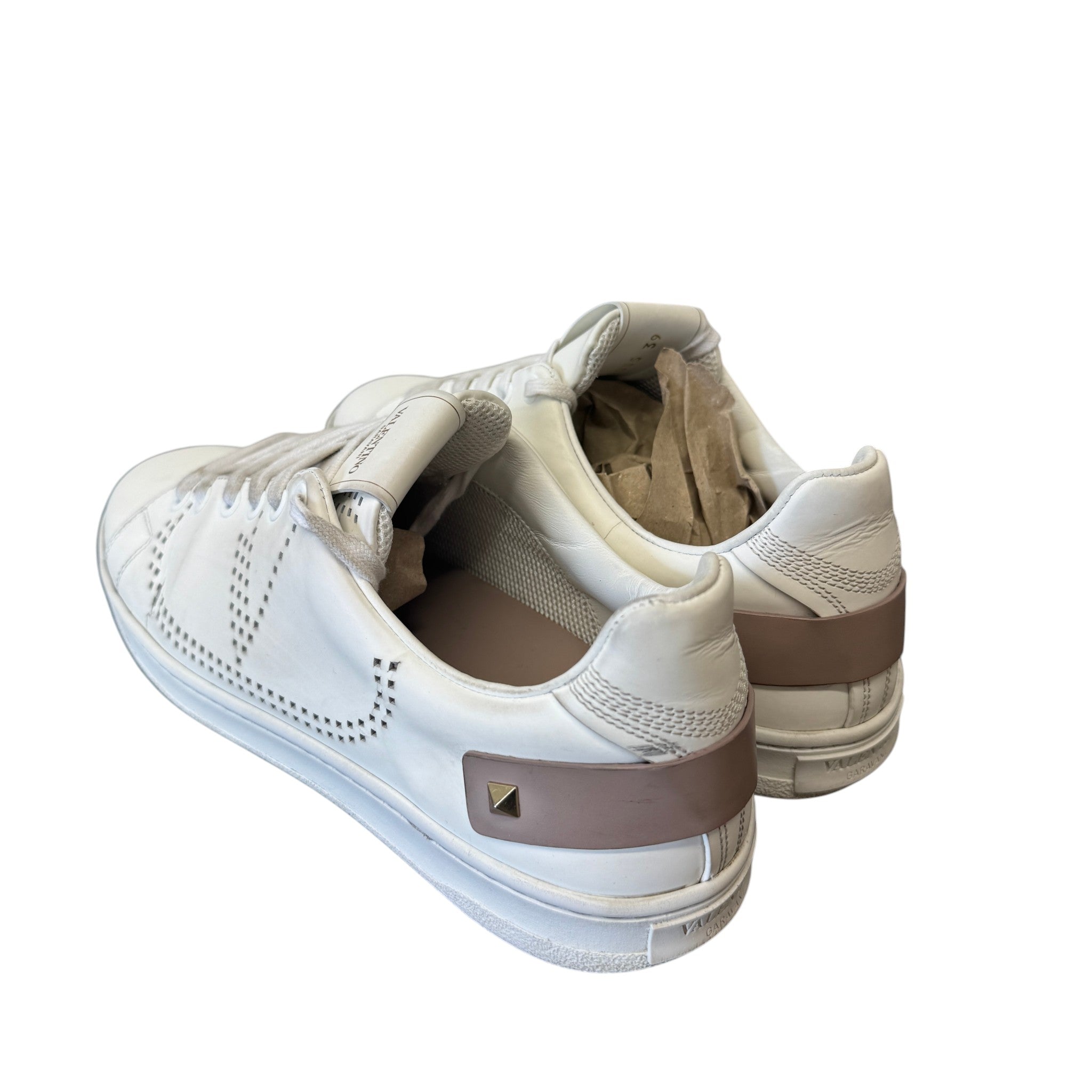 Women's Rockstud Low Trainers White Size EU 39 / UK 6