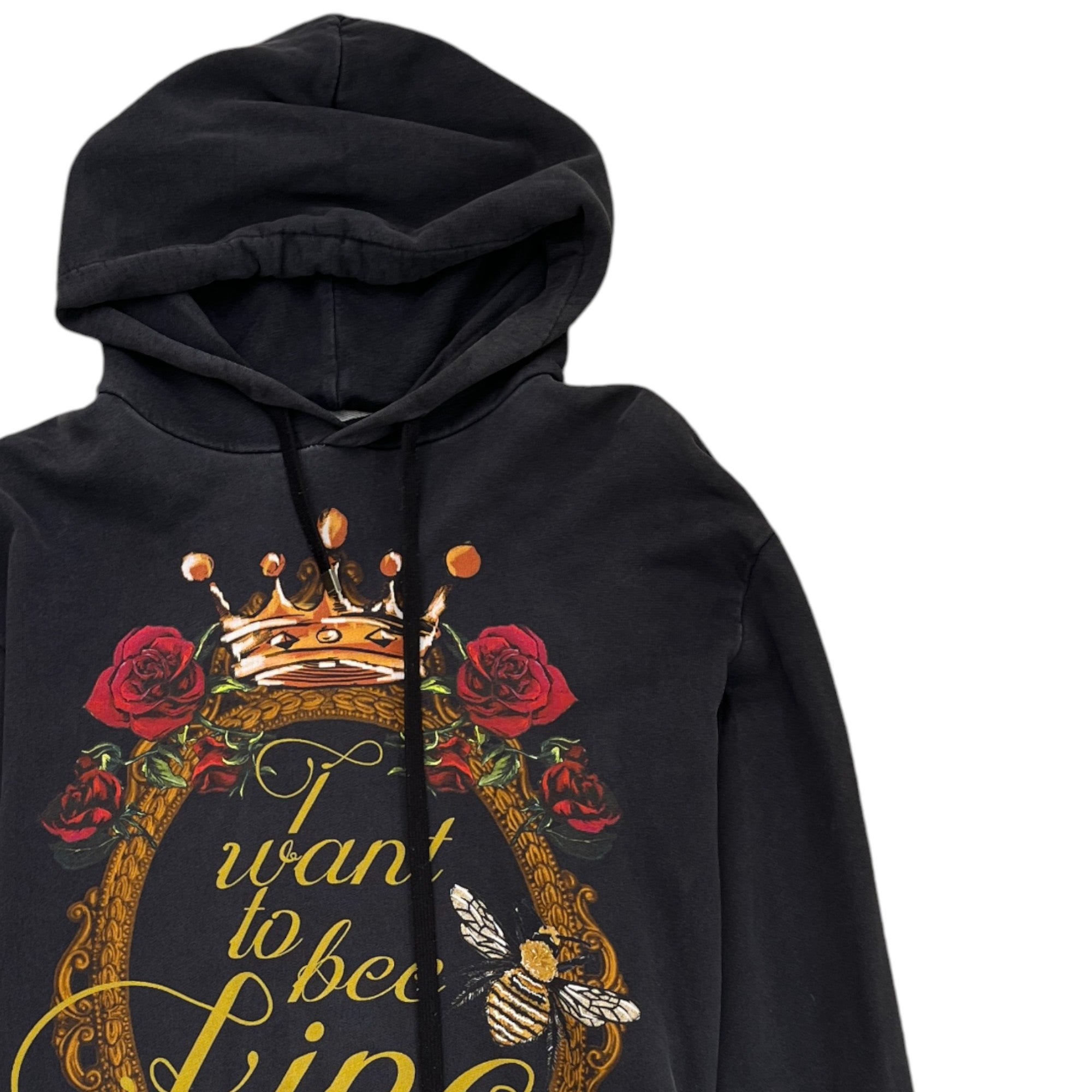 Men's Bee King Hoodie Black Size IT 48 / UK M