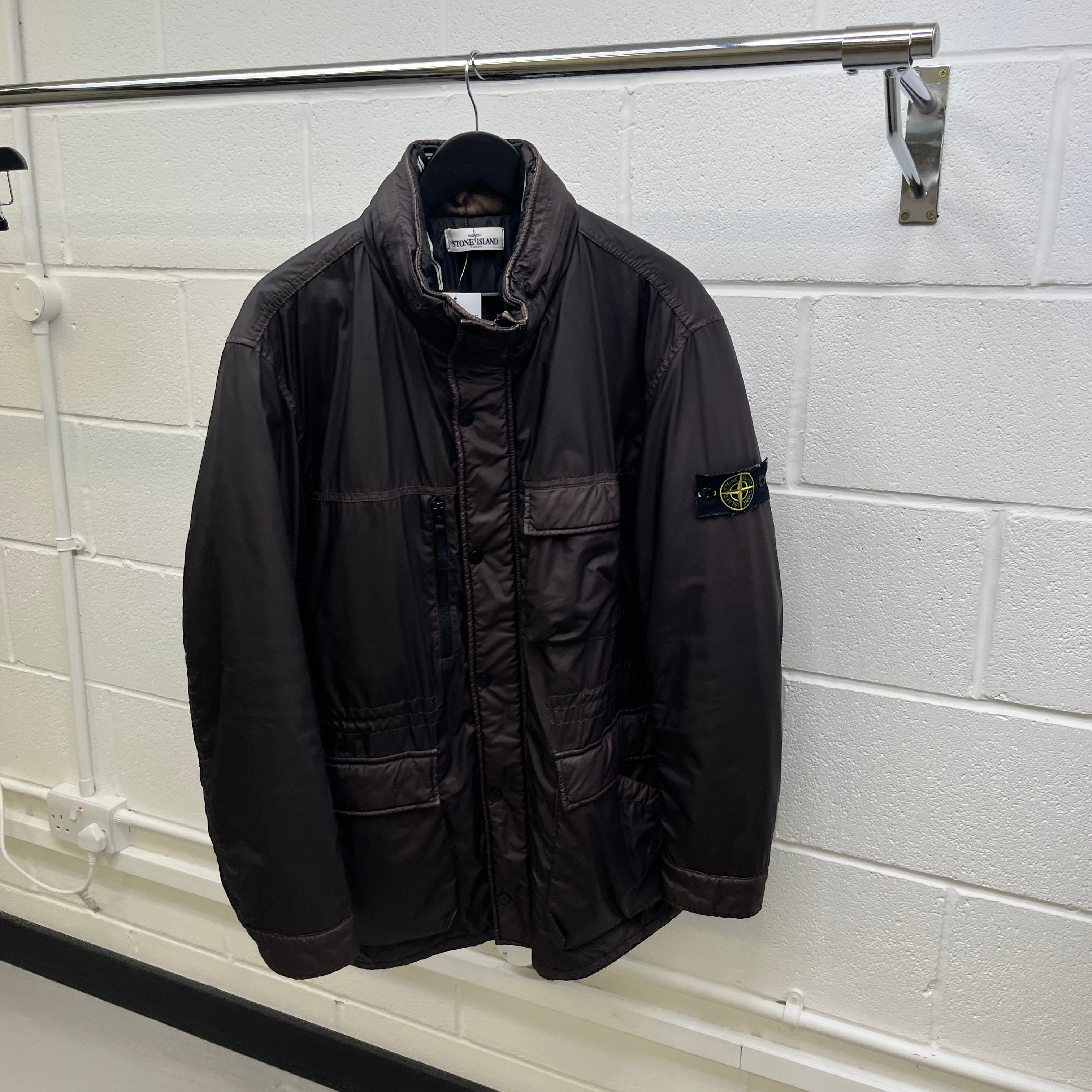 Men's Mussola Gommata Jacket Brown Size XXL