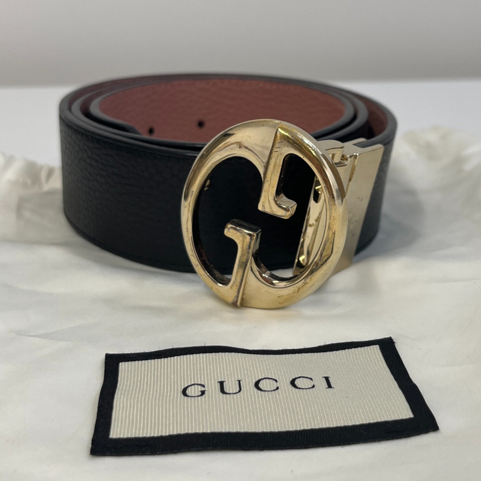 Women's Gg Reversible Belt Black Size 90CM / UK 12