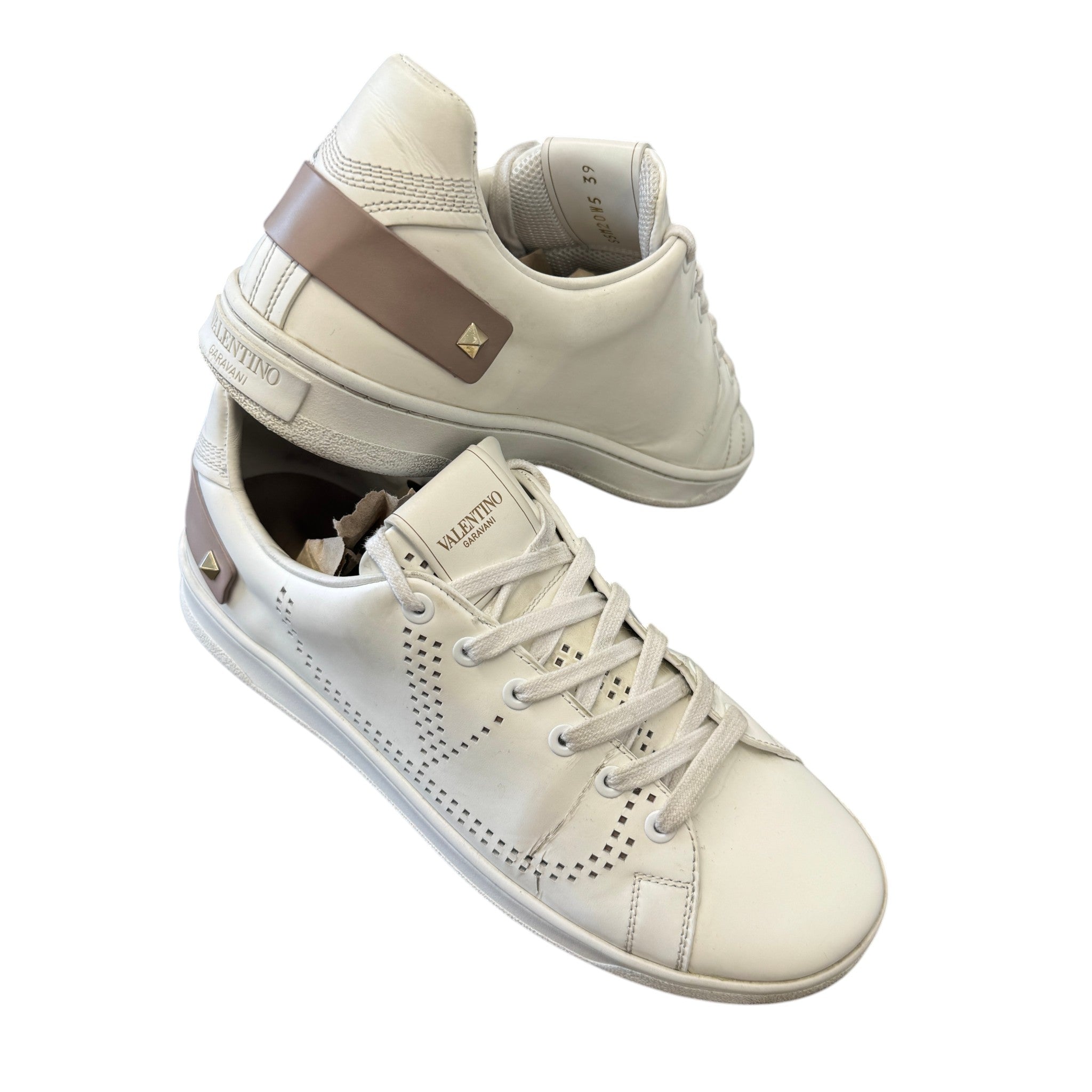 Women's Rockstud Low Trainers White Size EU 39 / UK 6