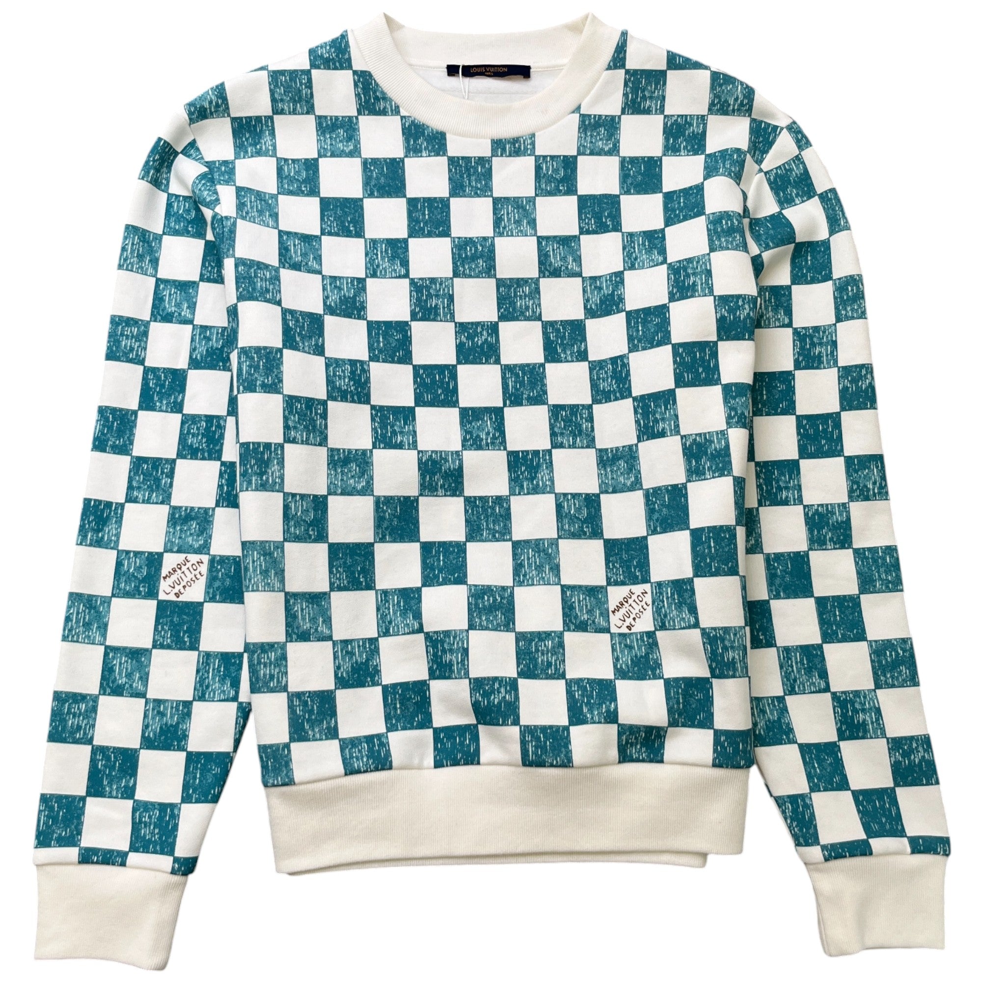 Men's Damier Sweatshirt White Size XS