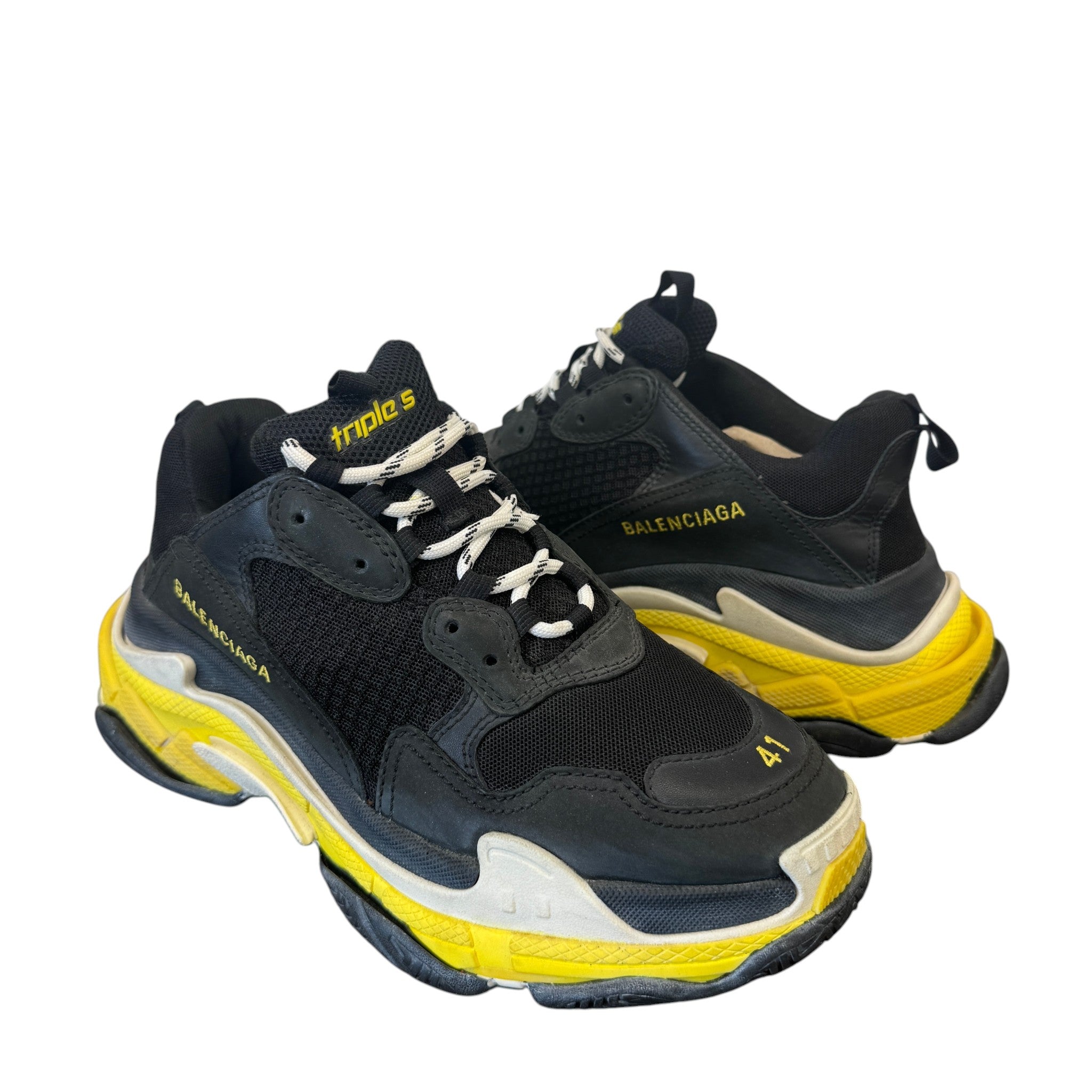 Men's Triple S Low Trainers Black Size EU 41 / UK 7