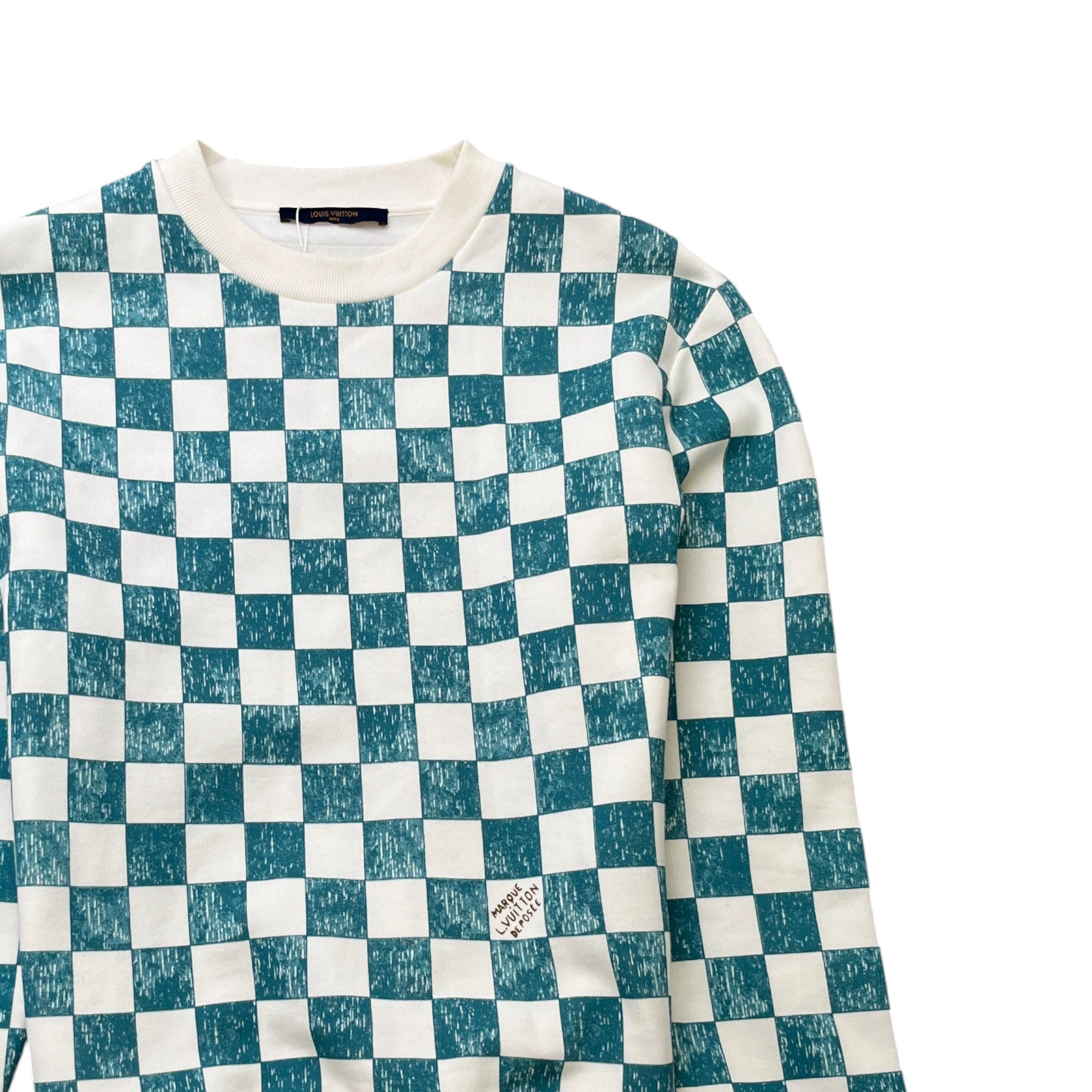 Men's Damier Sweatshirt White Size XS