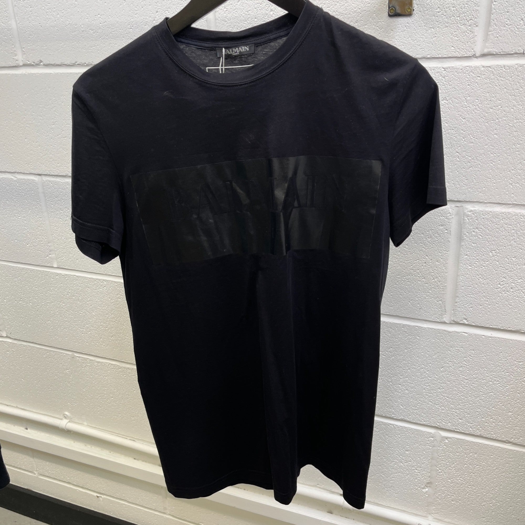 Men's Logo Print T-Shirt Black Size IT 44 / UK XS