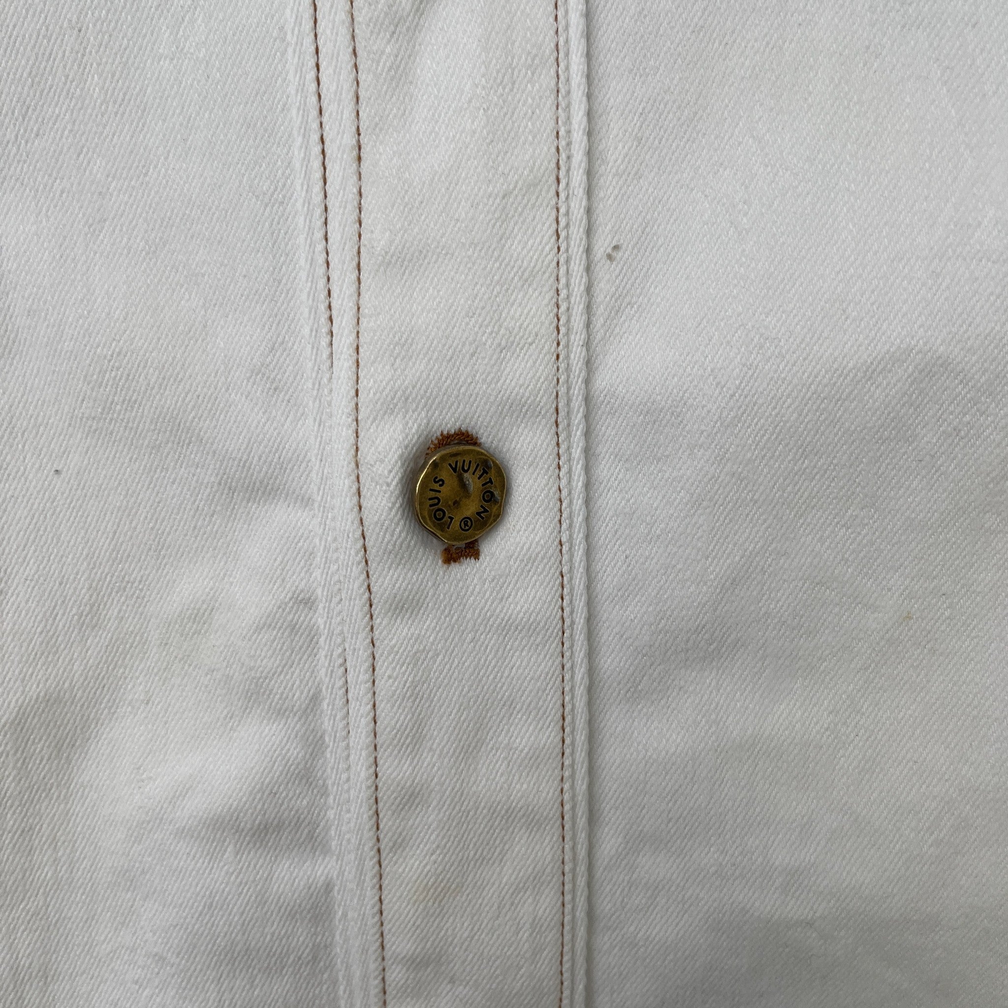 Men's Monogram Baseball Shirt White Size L