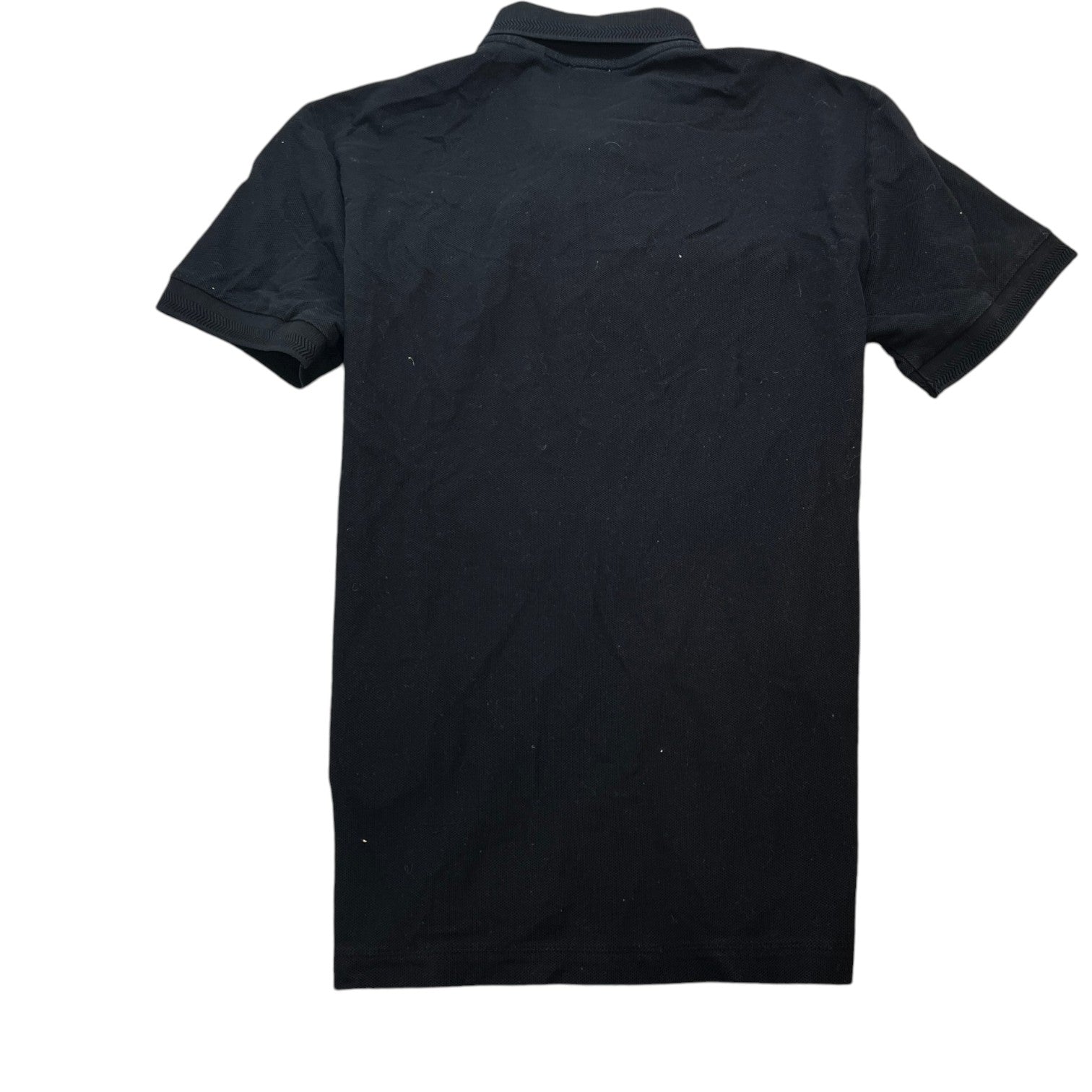 Men's Embroidered Logo Nova Check Polo Shirt Black Size M