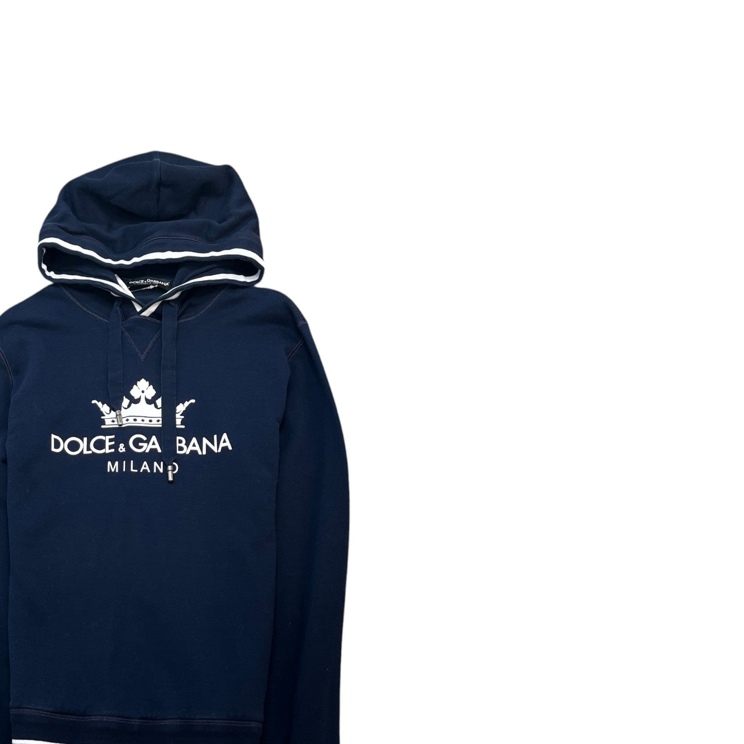 Men's Crown Logo Hoodie Navy Size IT 48 / UK M