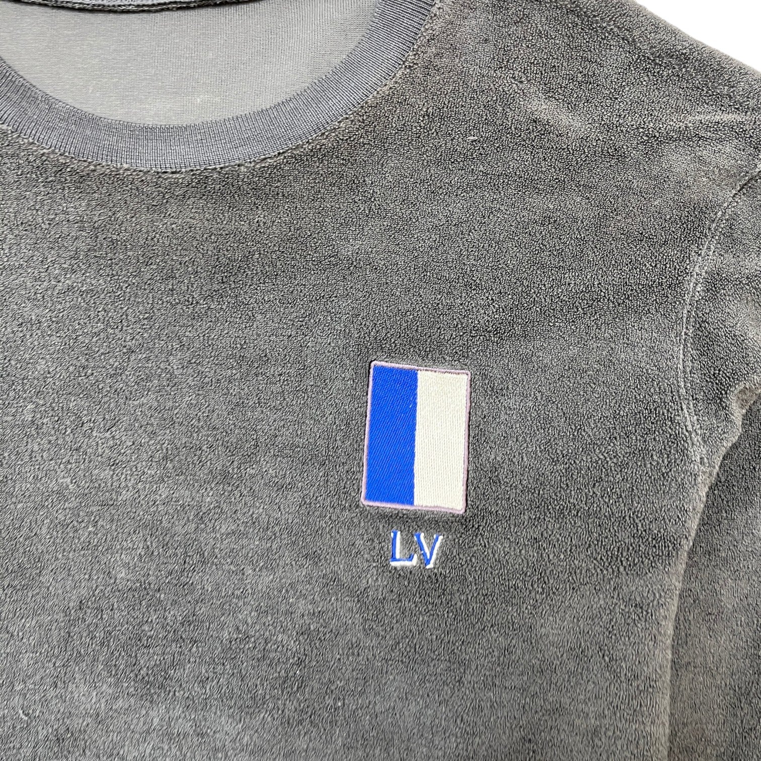 Men's Embroidered Logo Sweatshirt Grey Size L