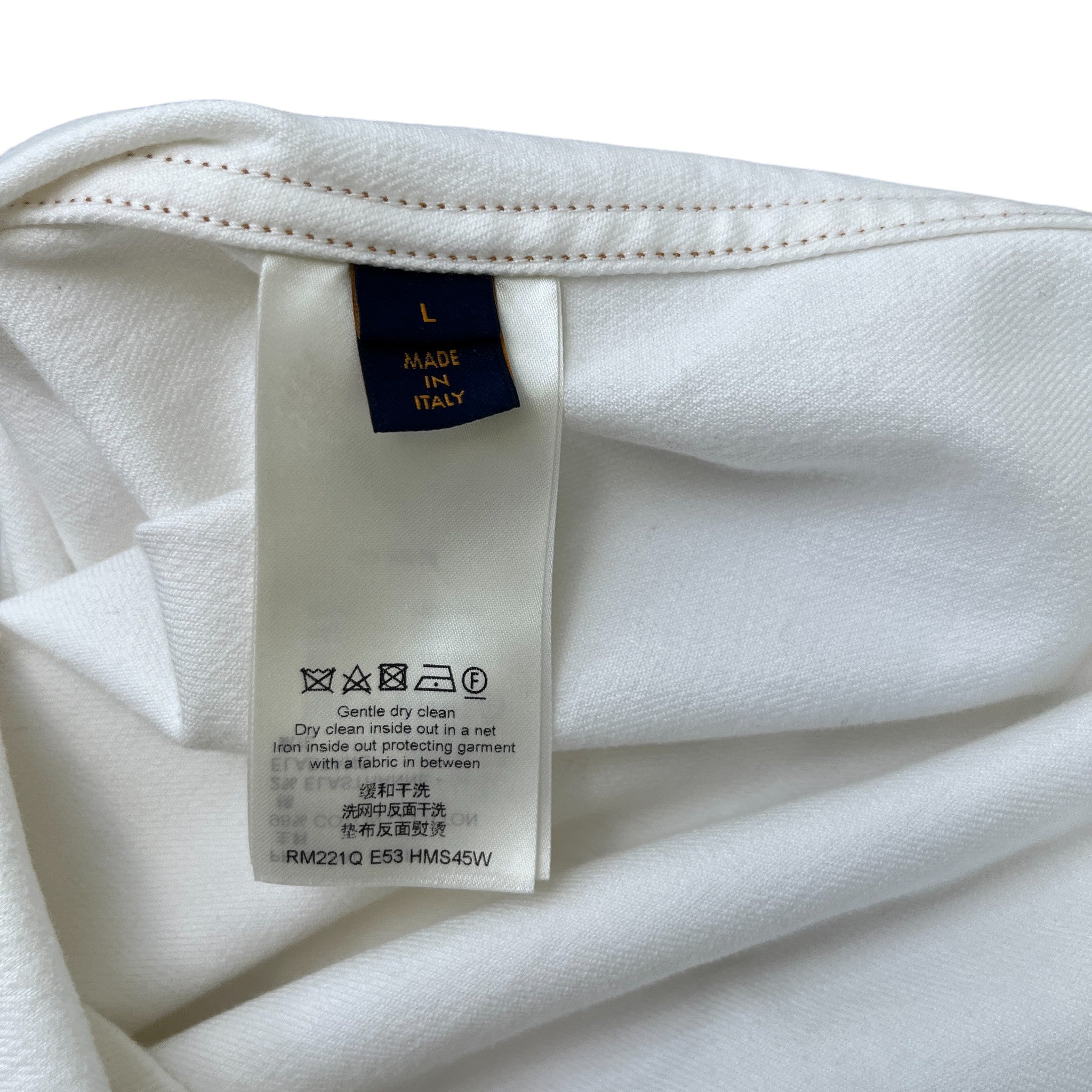 Men's Monogram Baseball Shirt White Size L