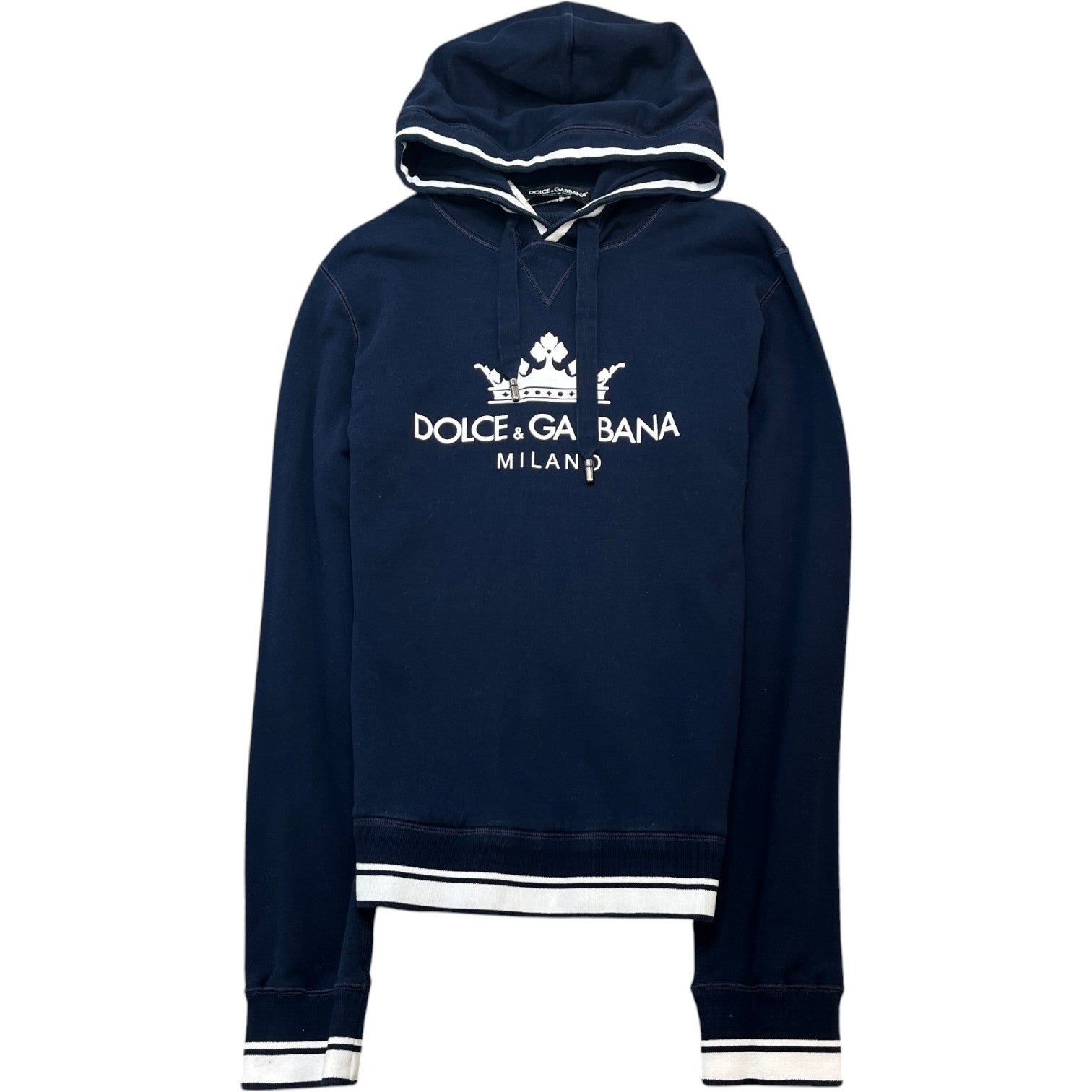 Men's Crown Logo Hoodie Navy Size IT 48 / UK M
