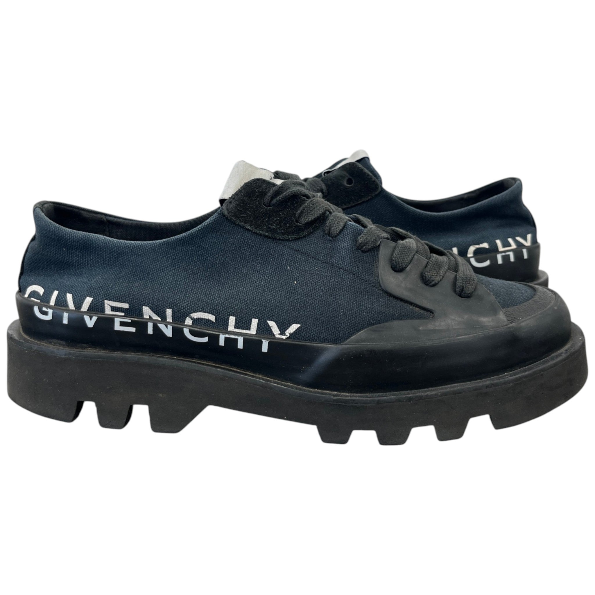 Men's Logo Print Clapham Low Trainers Navy Size EU 43 / UK 9