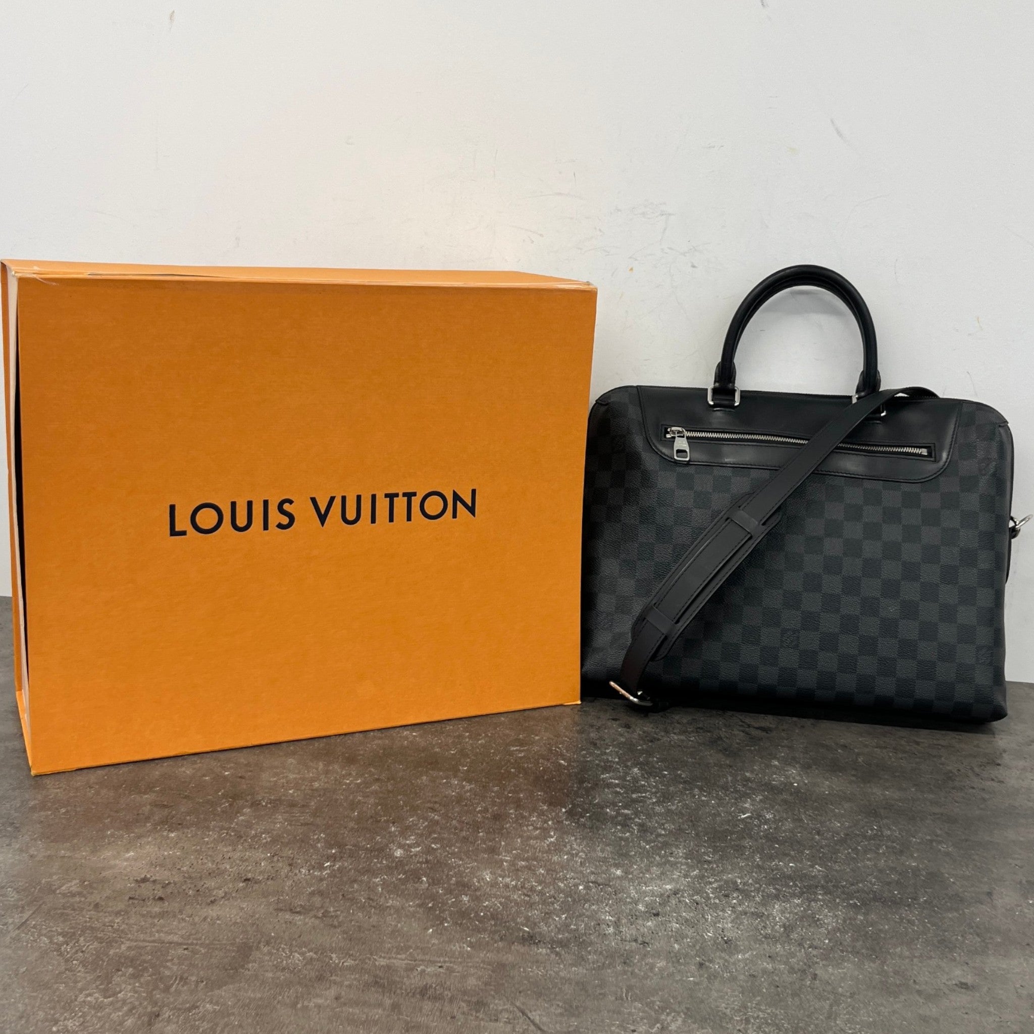Men's Damier Graphite Porte-Documents Bag Black