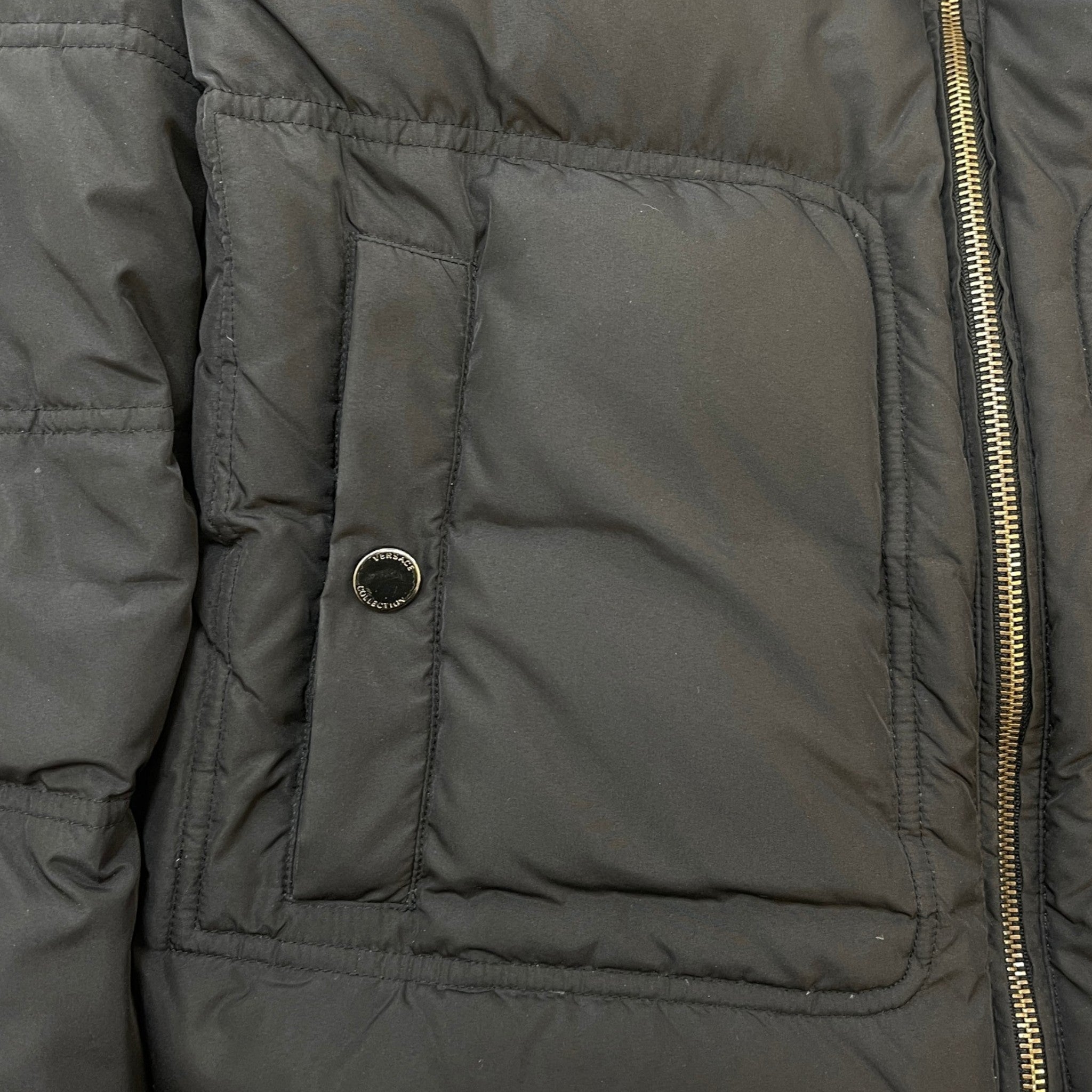 Men's Plain Down Jacket Black Size IT 48 / M