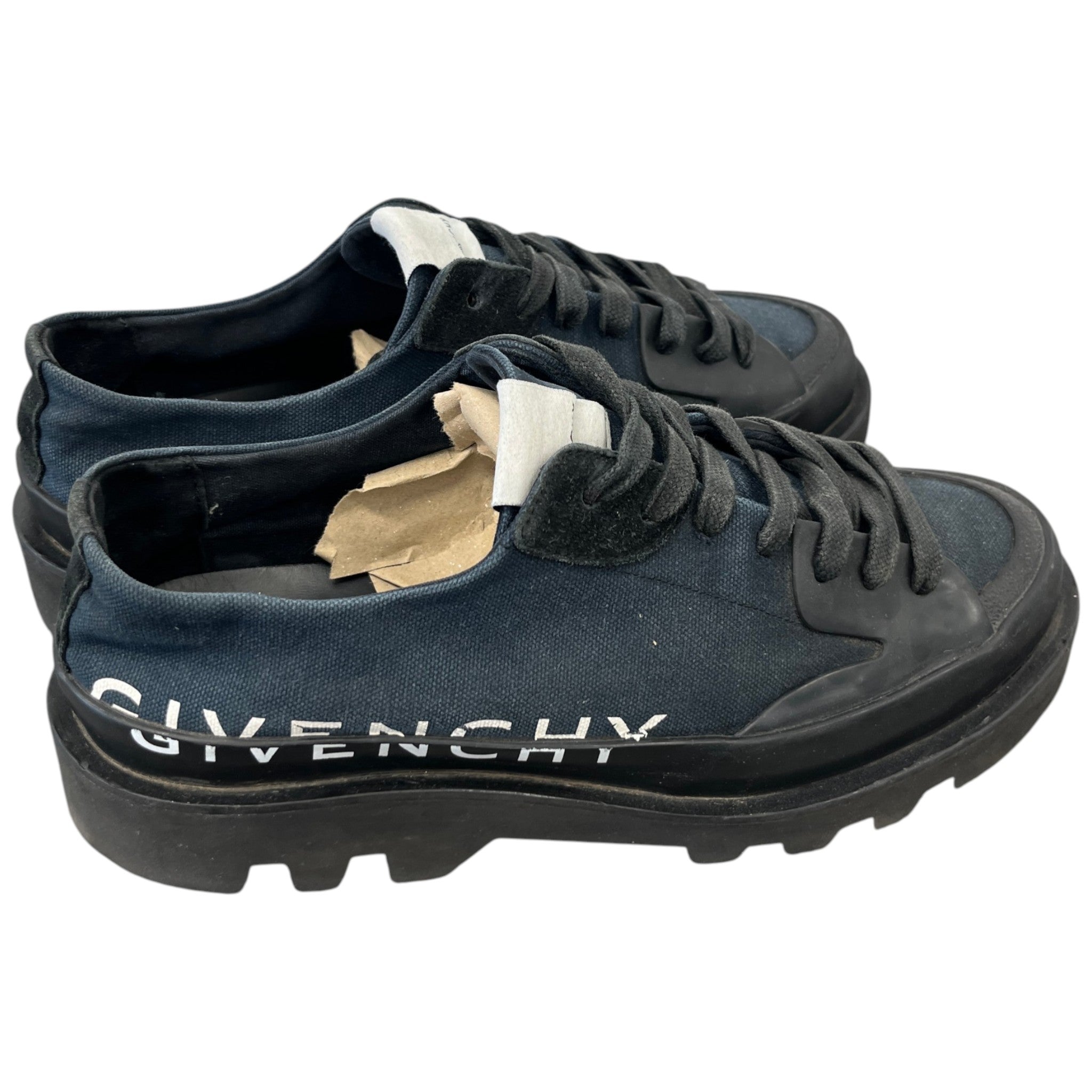 Men's Logo Print Clapham Low Trainers Navy Size EU 43 / UK 9