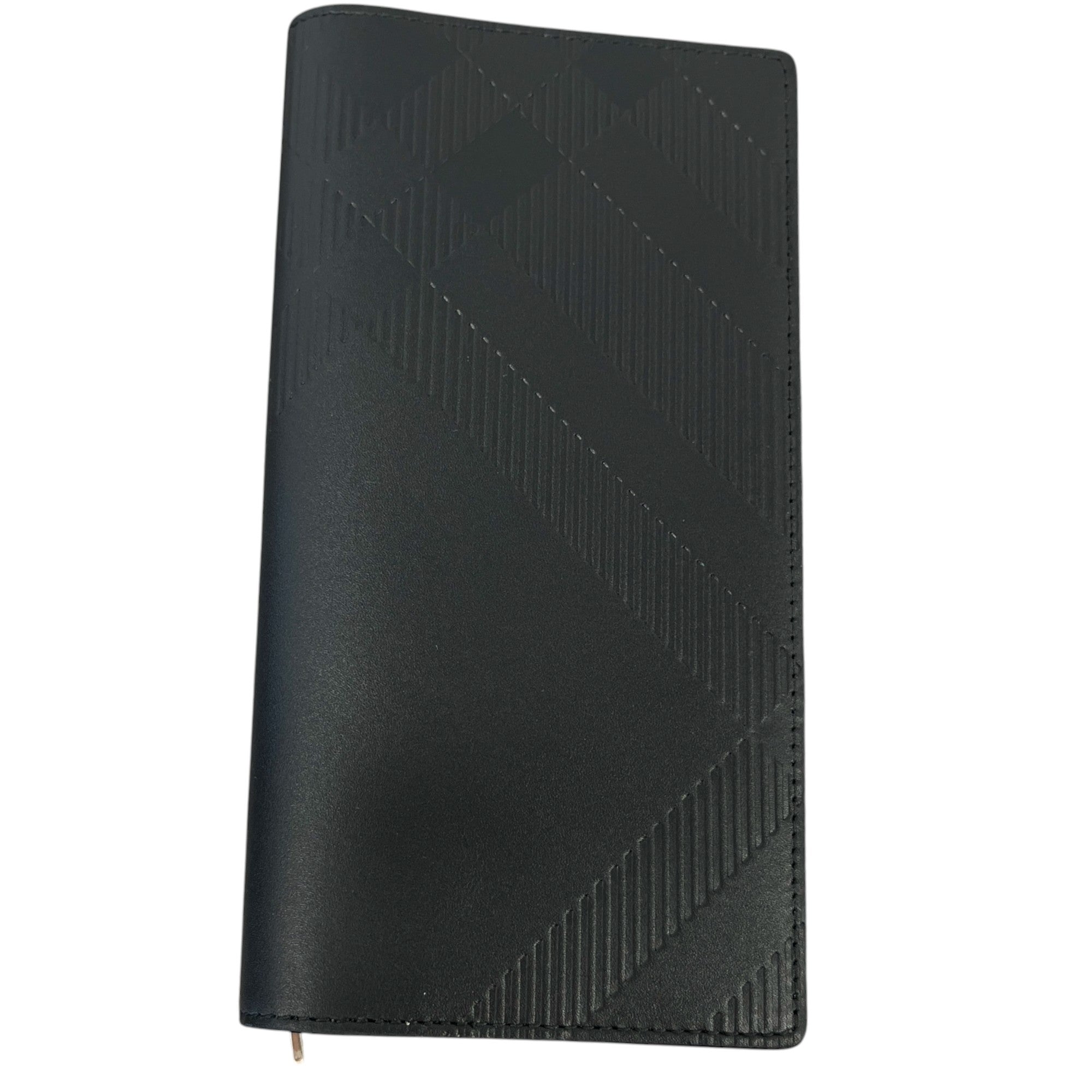 Men's Embossed Check Wallet Black