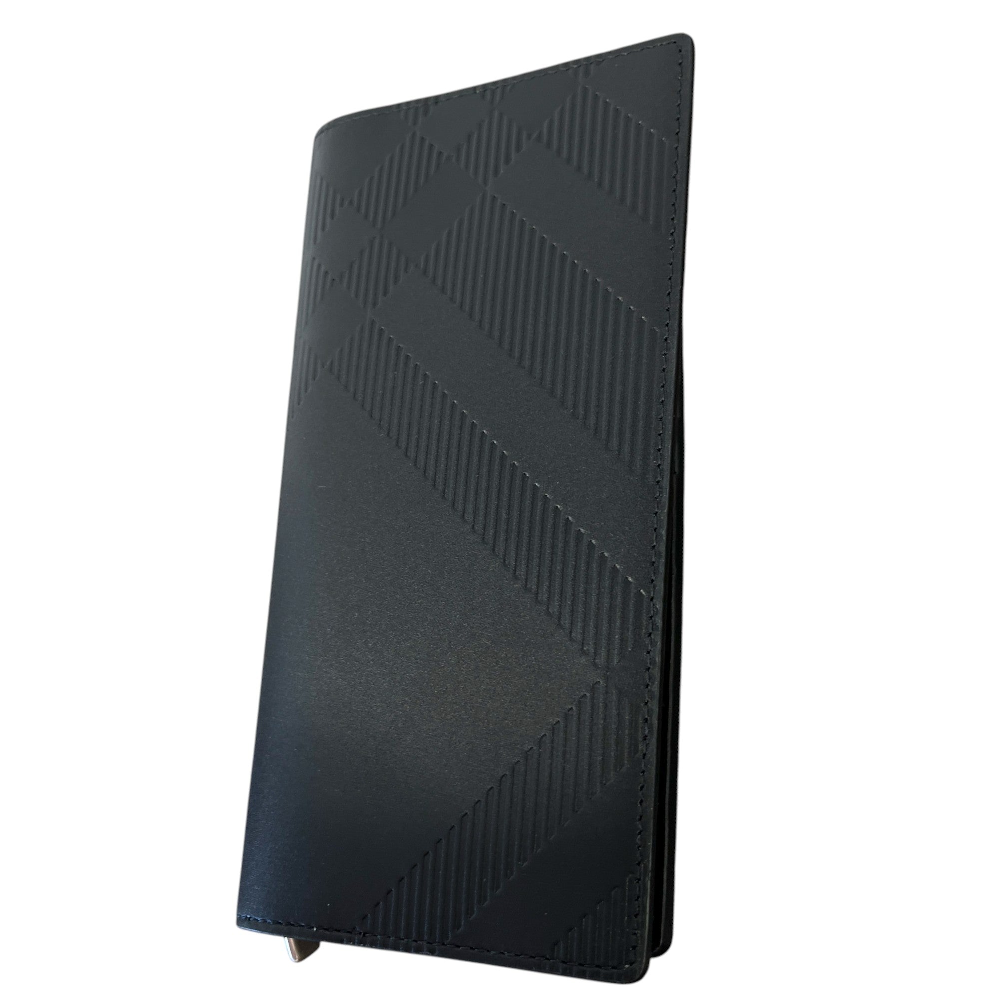 Men's Embossed Check Wallet Black