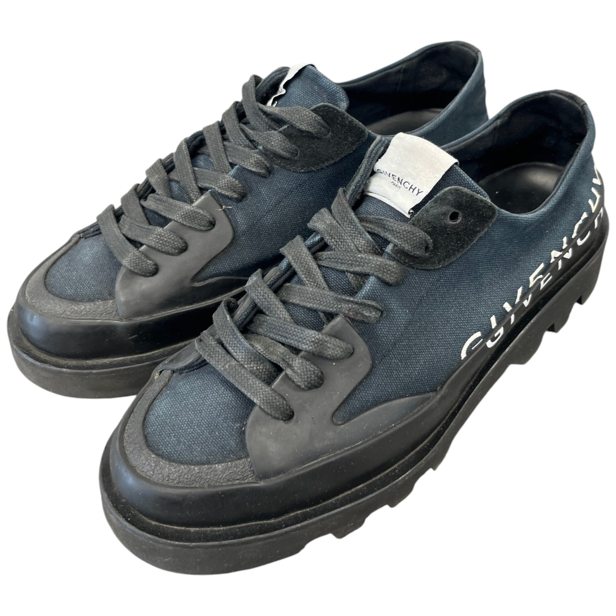 Men's Logo Print Clapham Low Trainers Navy Size EU 43 / UK 9