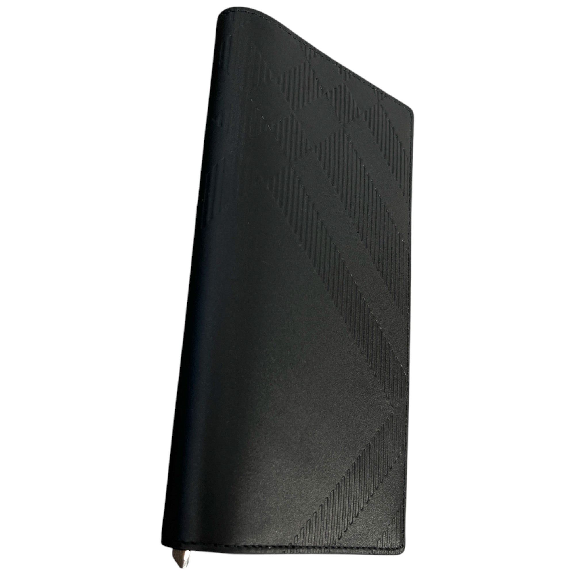 Men's Embossed Check Wallet Black