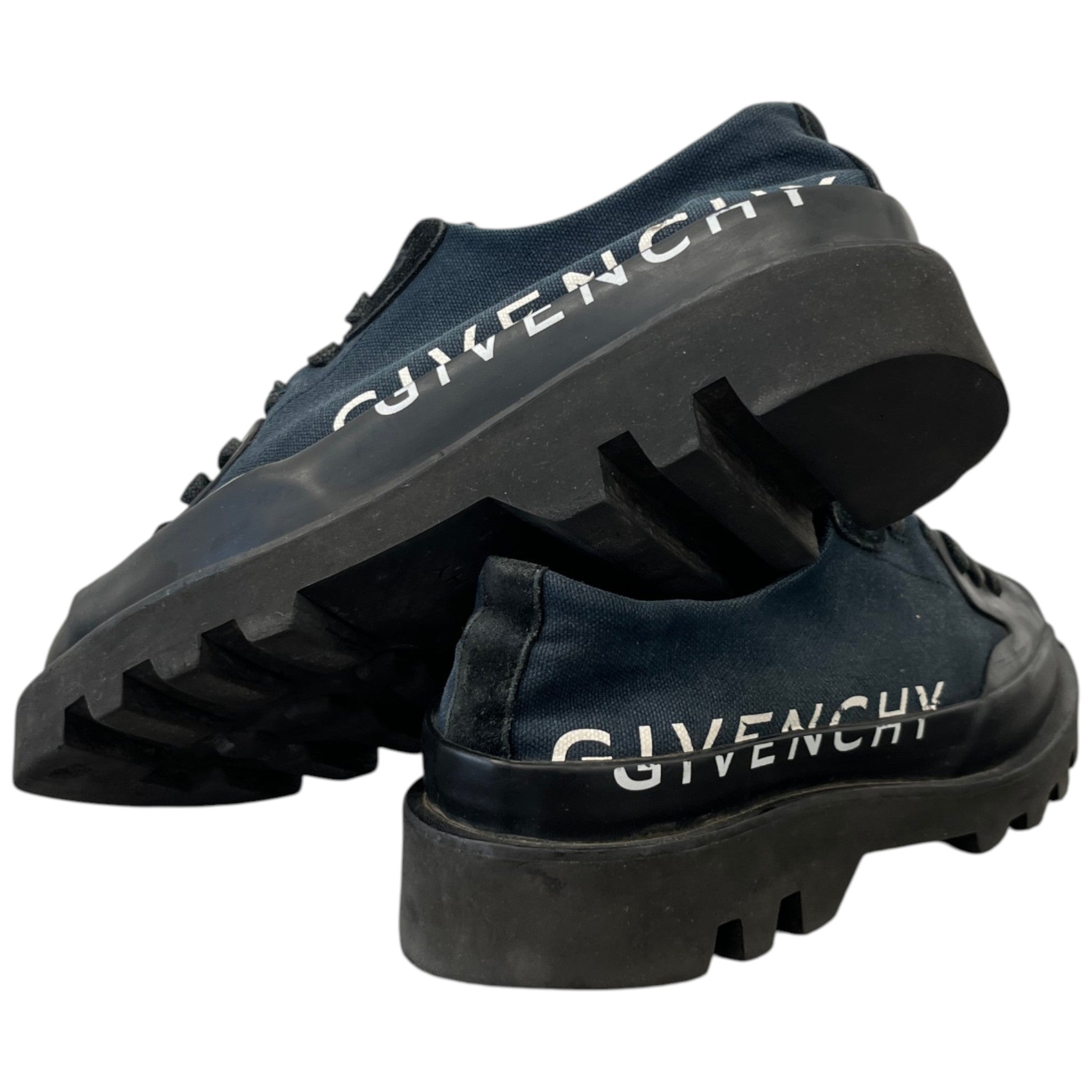 Men's Logo Print Clapham Low Trainers Navy Size EU 43 / UK 9