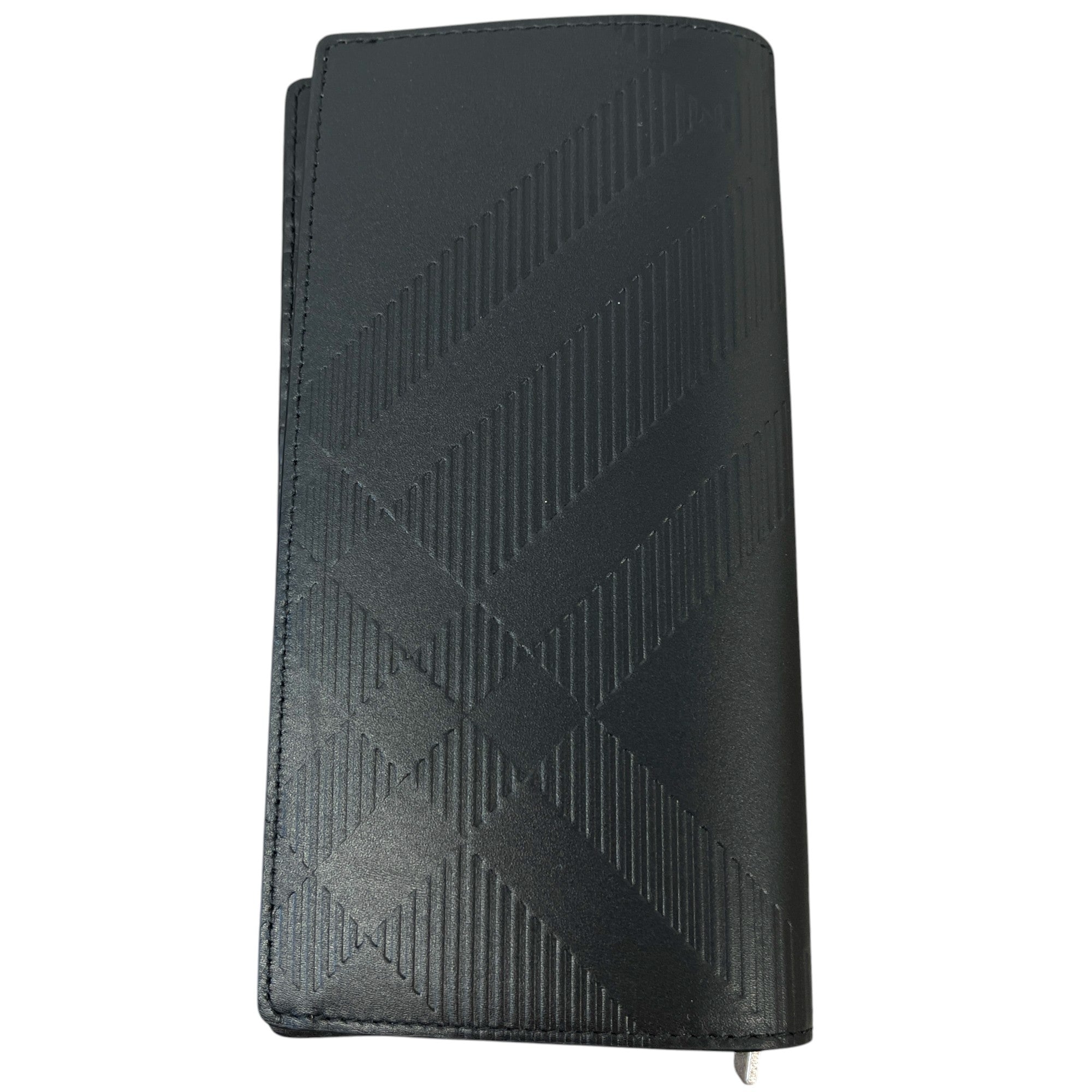 Men's Embossed Check Wallet Black