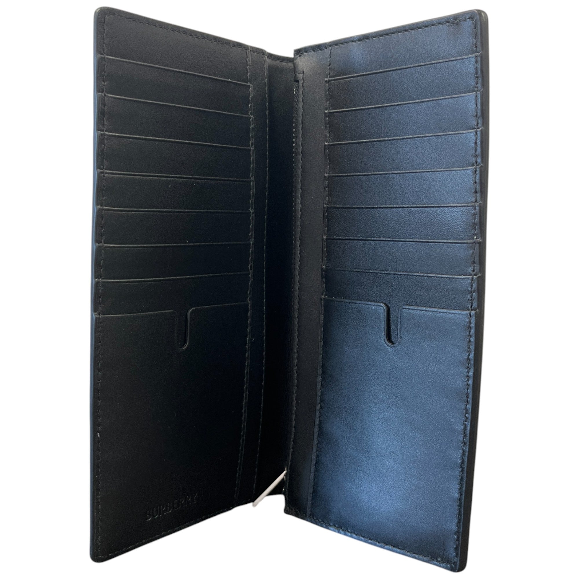 Men's Embossed Check Wallet Black