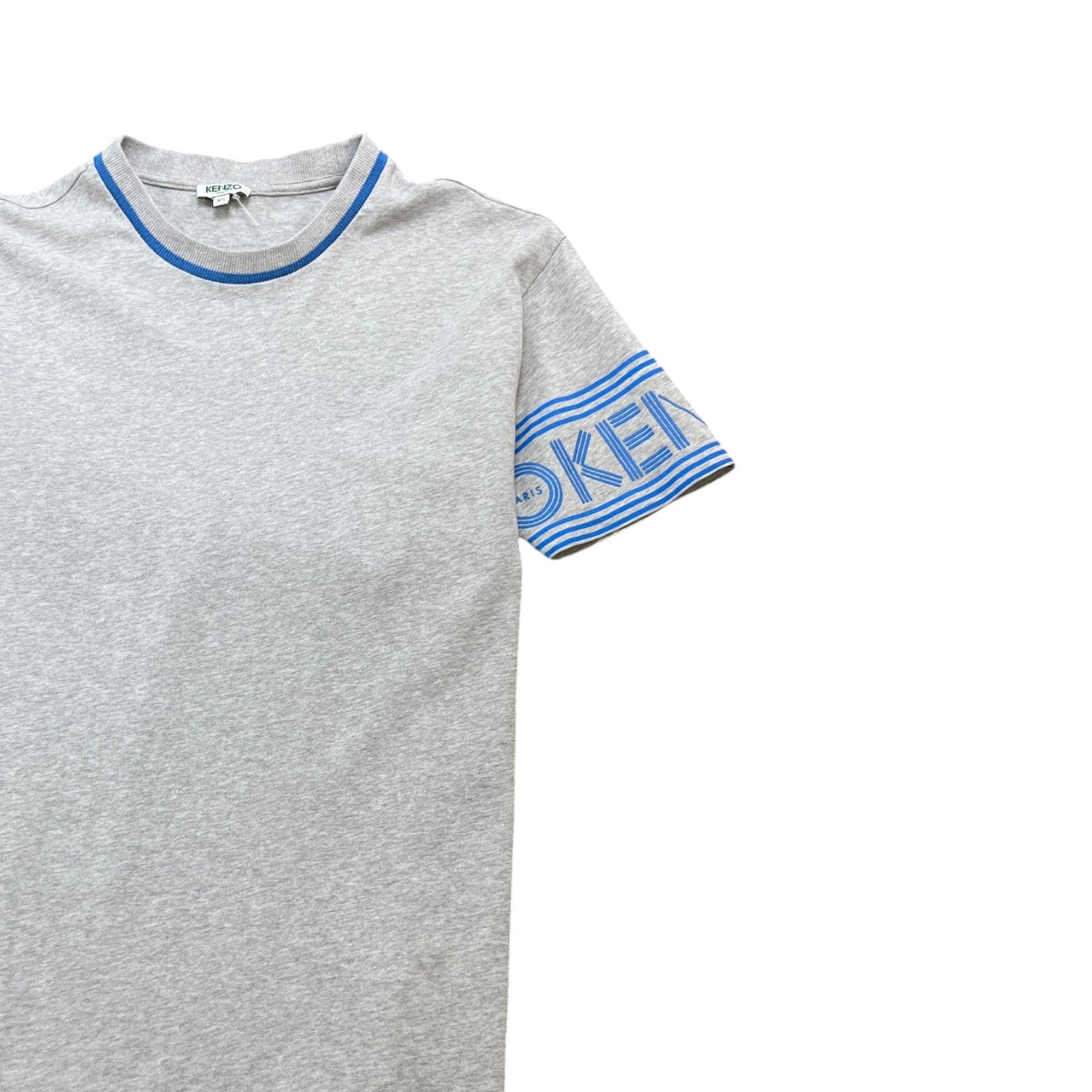 Men's Printed Sleeve Logo T-Shirt Grey Size XS