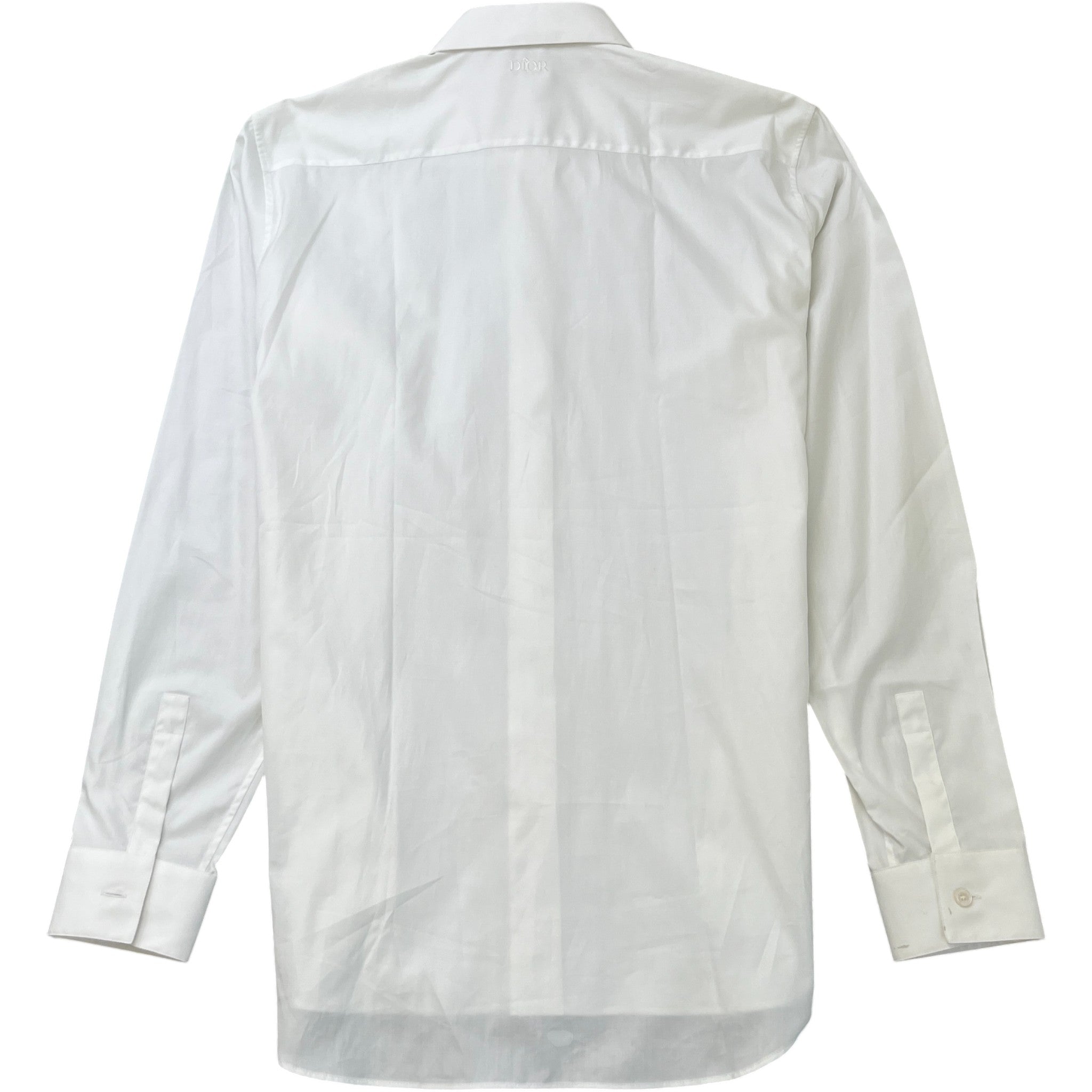 Men's X Judy Blame Poplin Embroidered Logo Long Sleeve Shirt White Size L