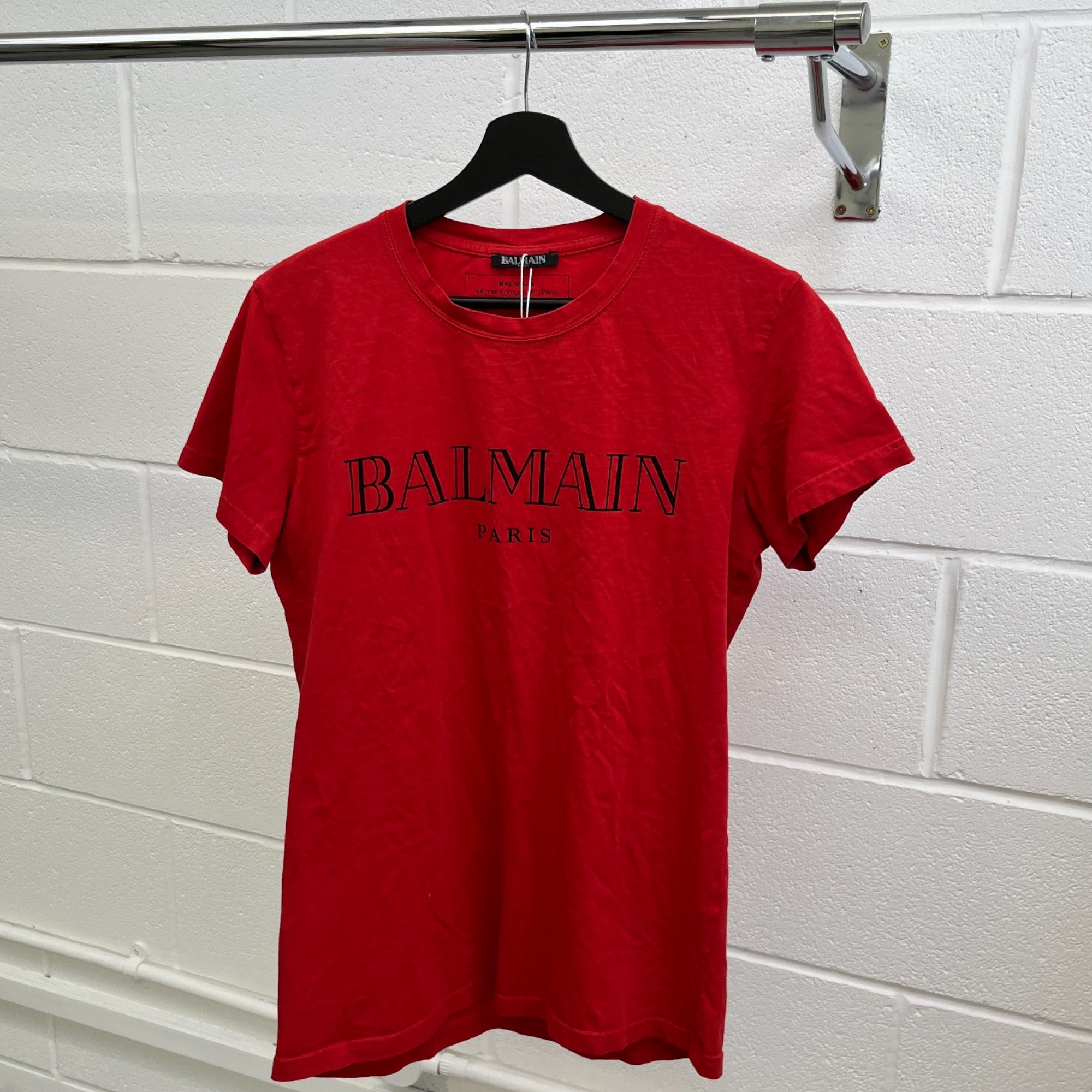 Men's Logo Print T-Shirt Red Size M