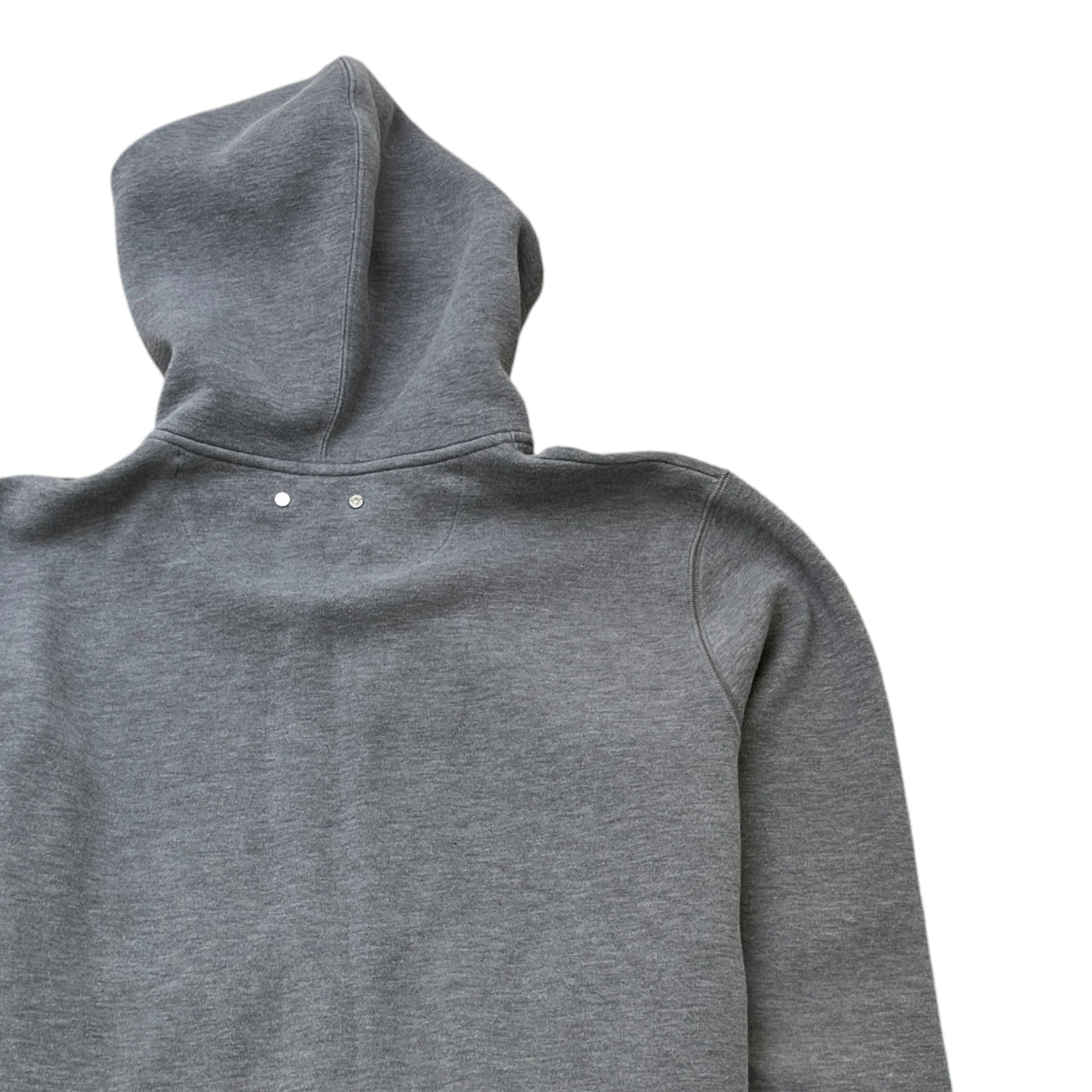 Men's Zip Up Logo Hoodie Grey Size M