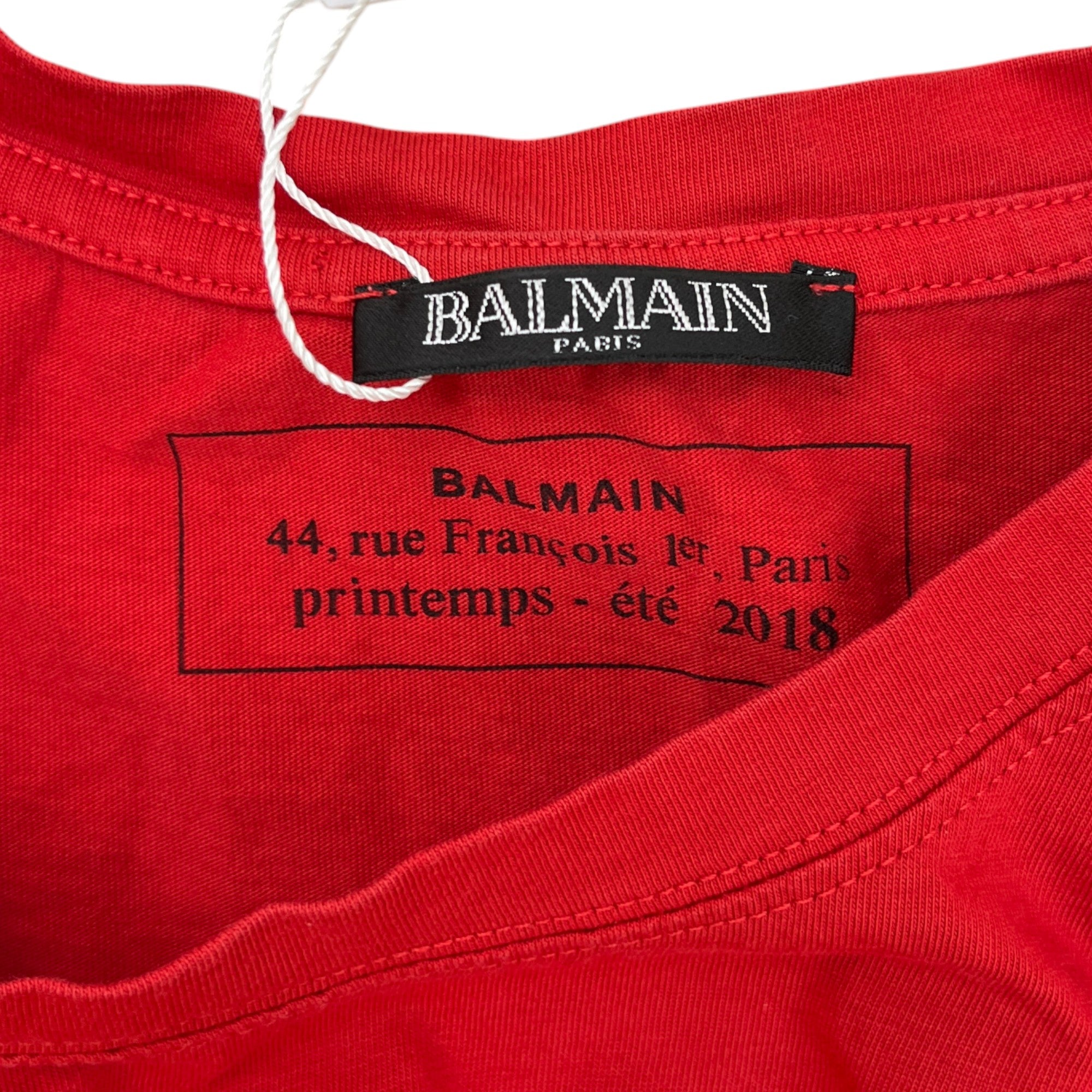 Men's Logo Print T-Shirt Red Size M