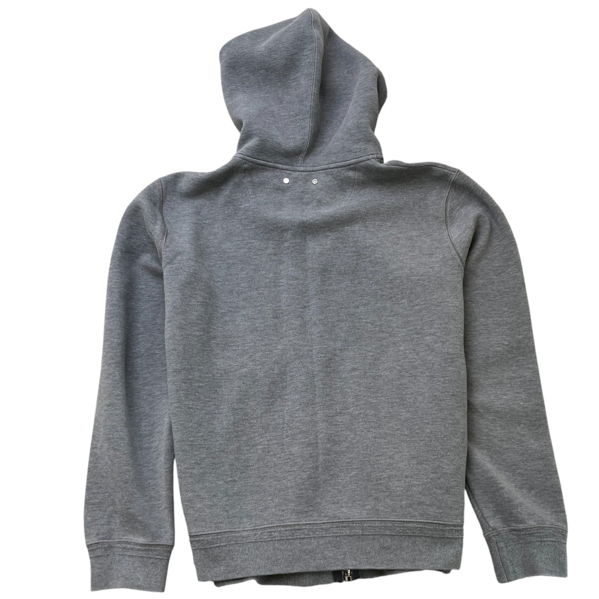 Men's Zip Up Logo Hoodie Grey Size M