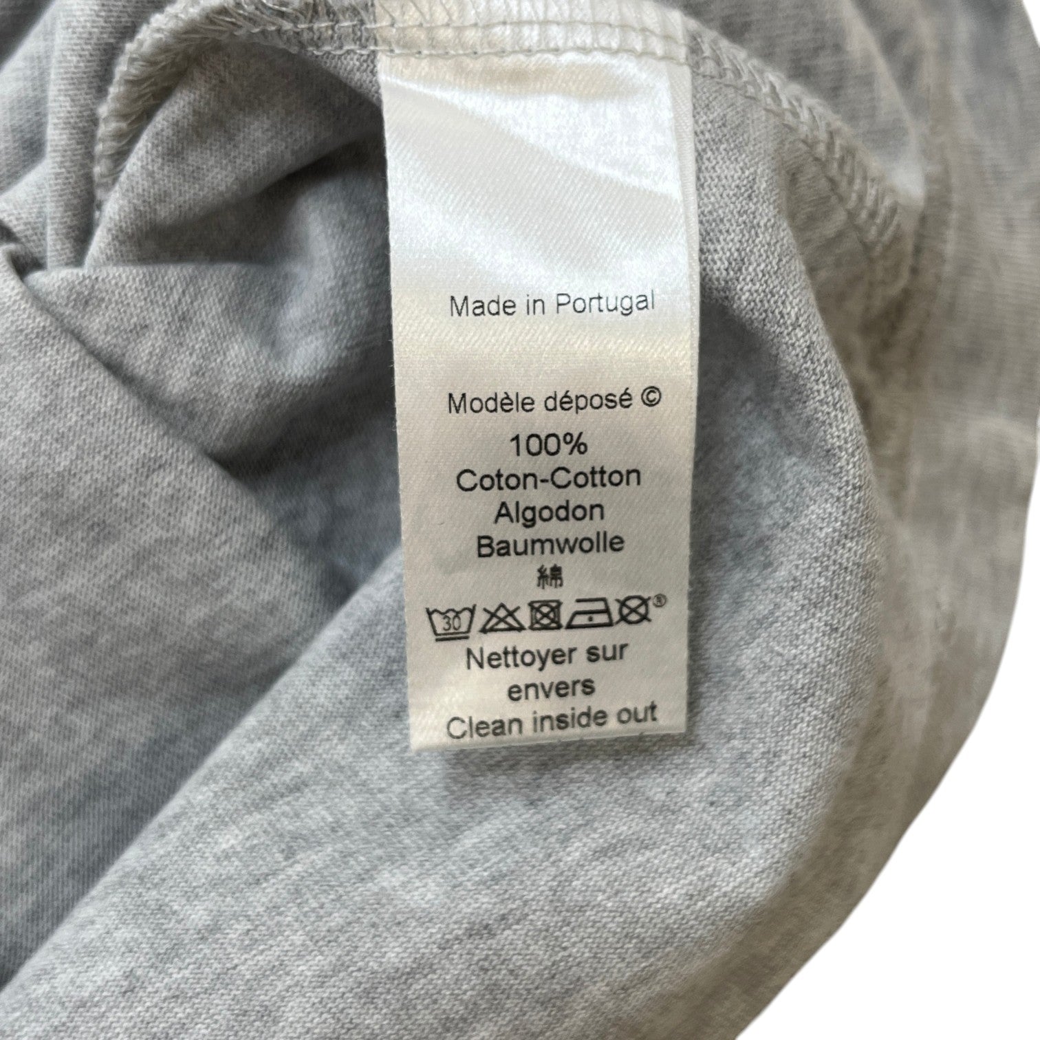 Men's Printed Sleeve Logo T-Shirt Grey Size XS