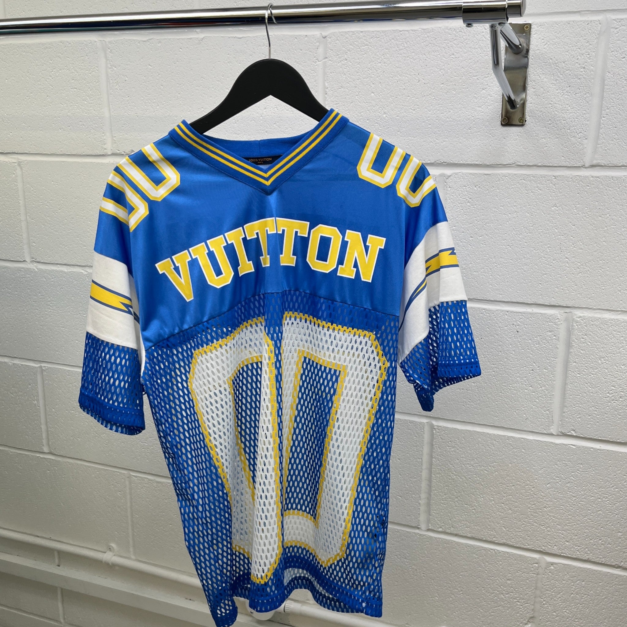 Men's Sport Jersey T-Shirt Blue Size XS