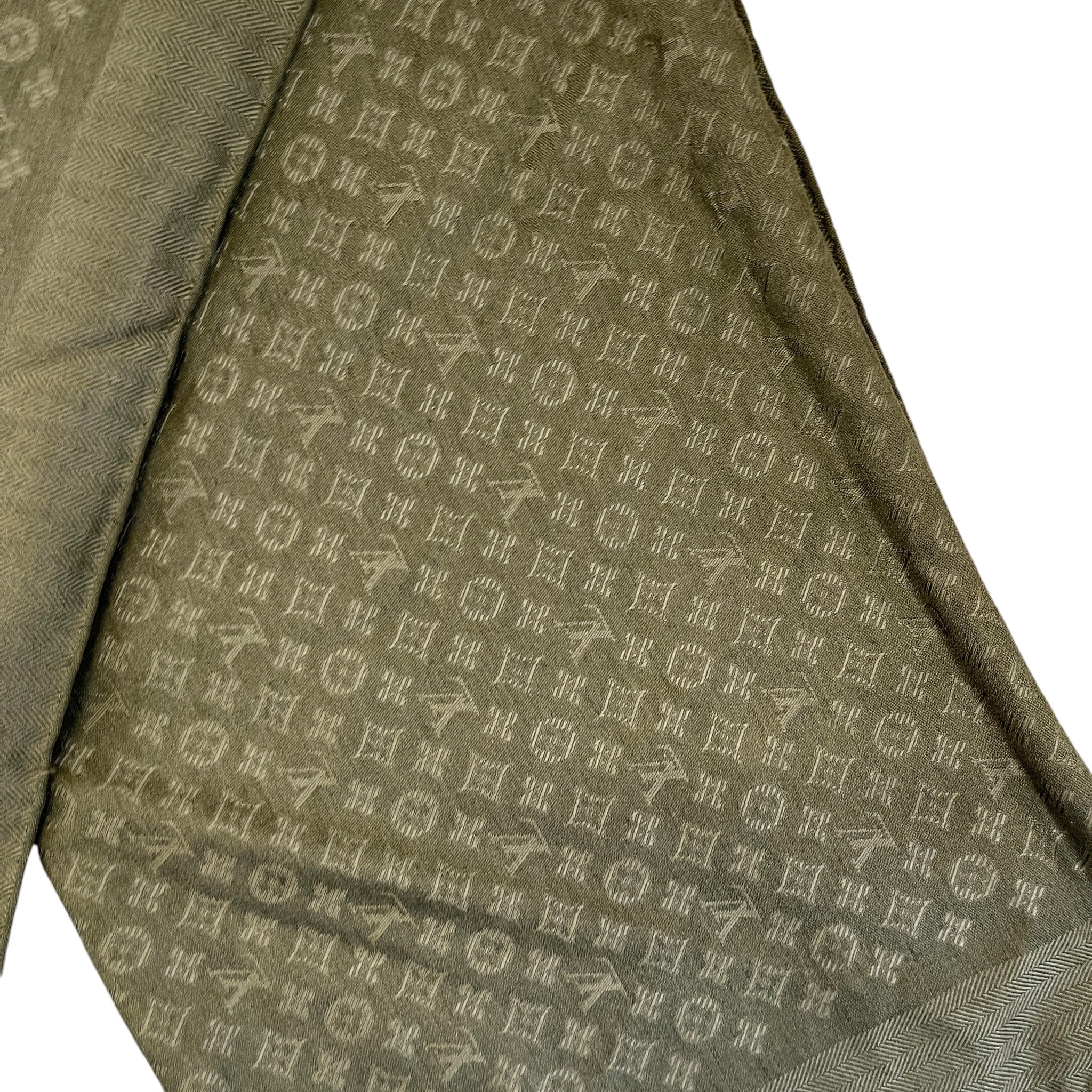 Women's Monogram Silk Scarf Khaki