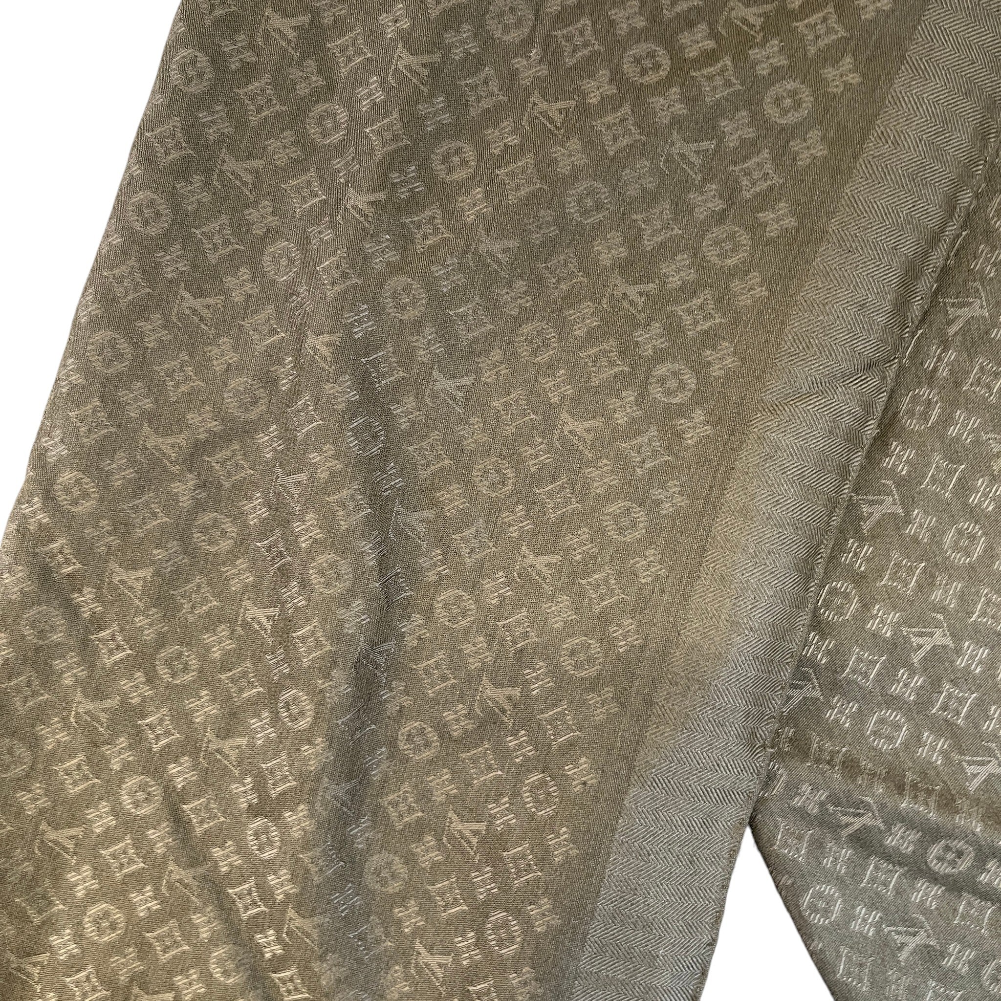 Women's Monogram Silk Scarf Khaki