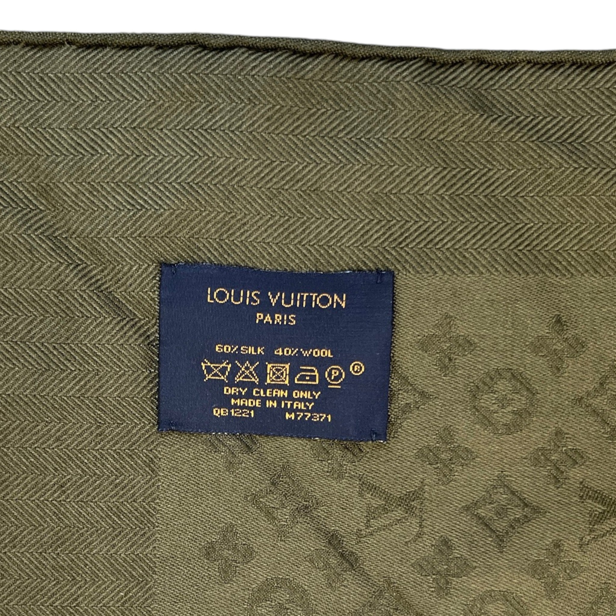 Women's Monogram Silk Scarf Khaki