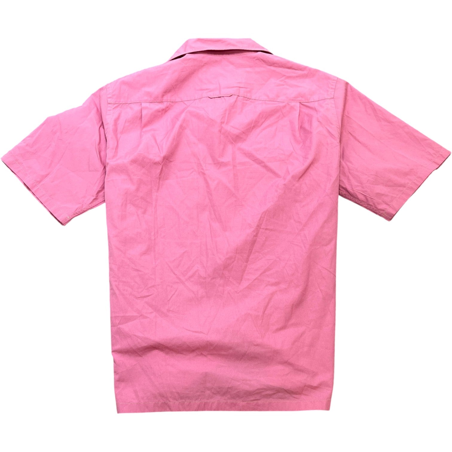 Men's Bowling Short Sleeve Shirt Pink Size M