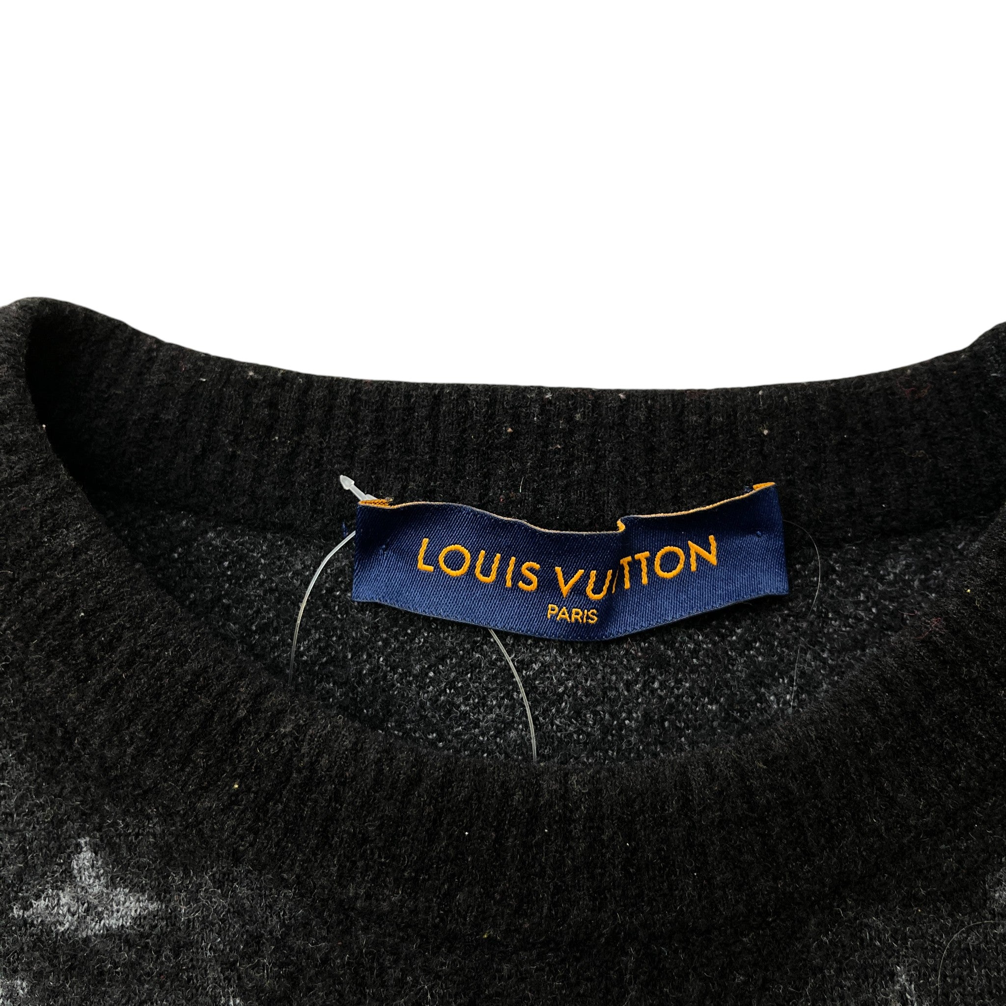 Men's Brushed Monogram Jumper Black Size S