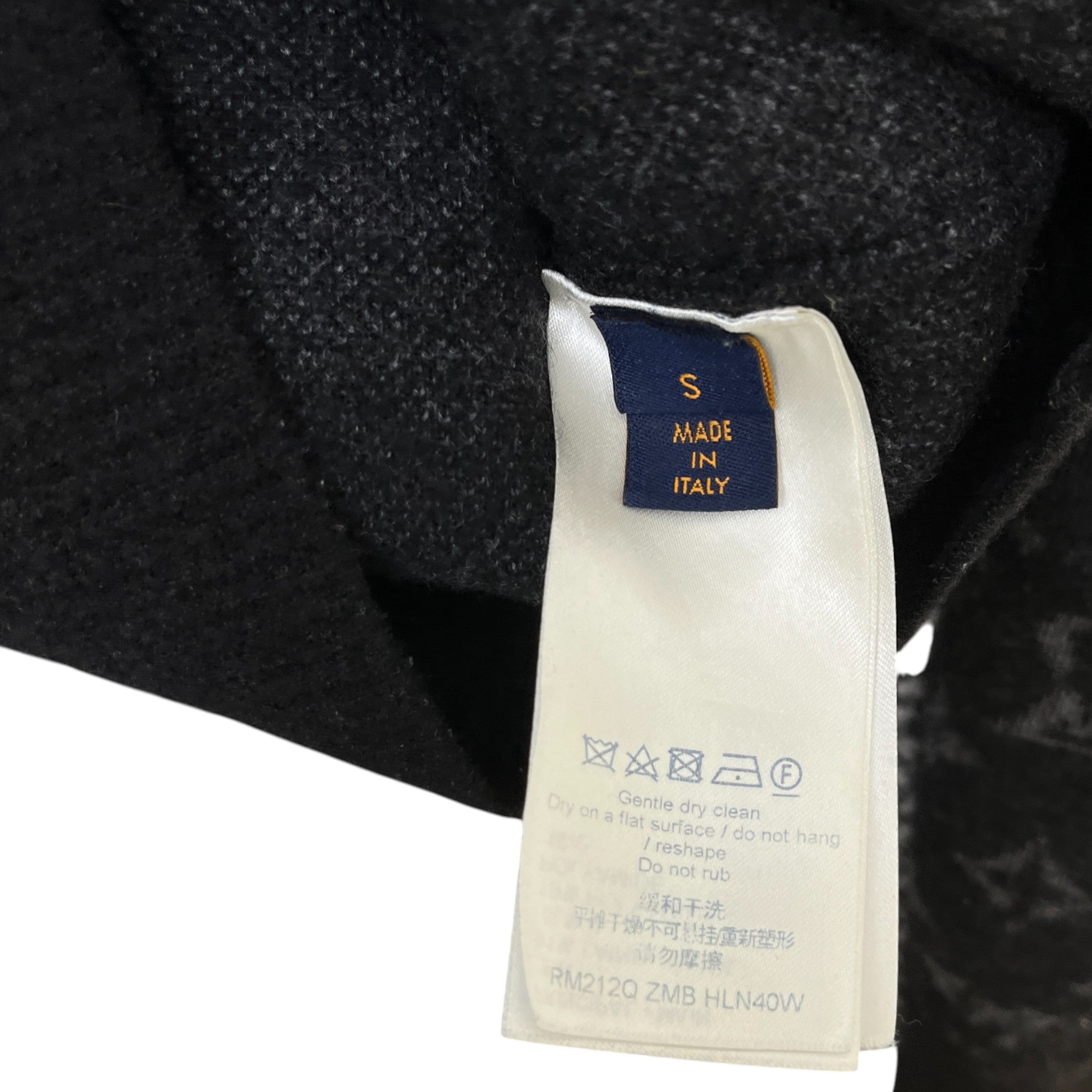 Men's Brushed Monogram Jumper Black Size S