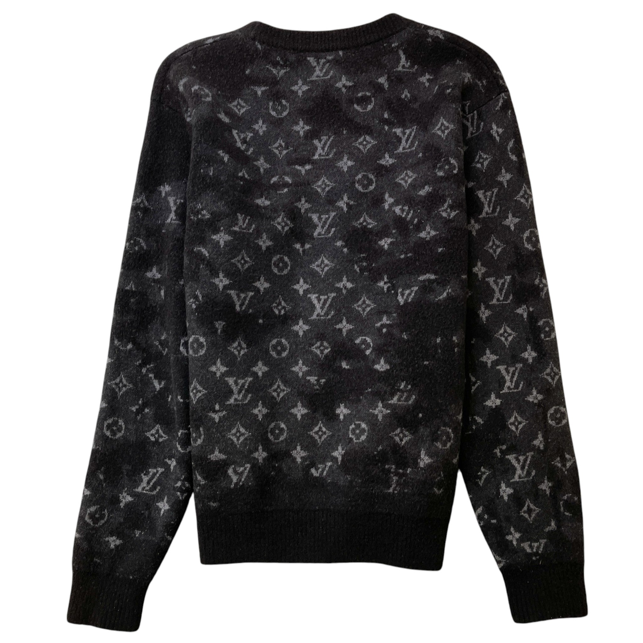 Men's Brushed Monogram Jumper Black Size S