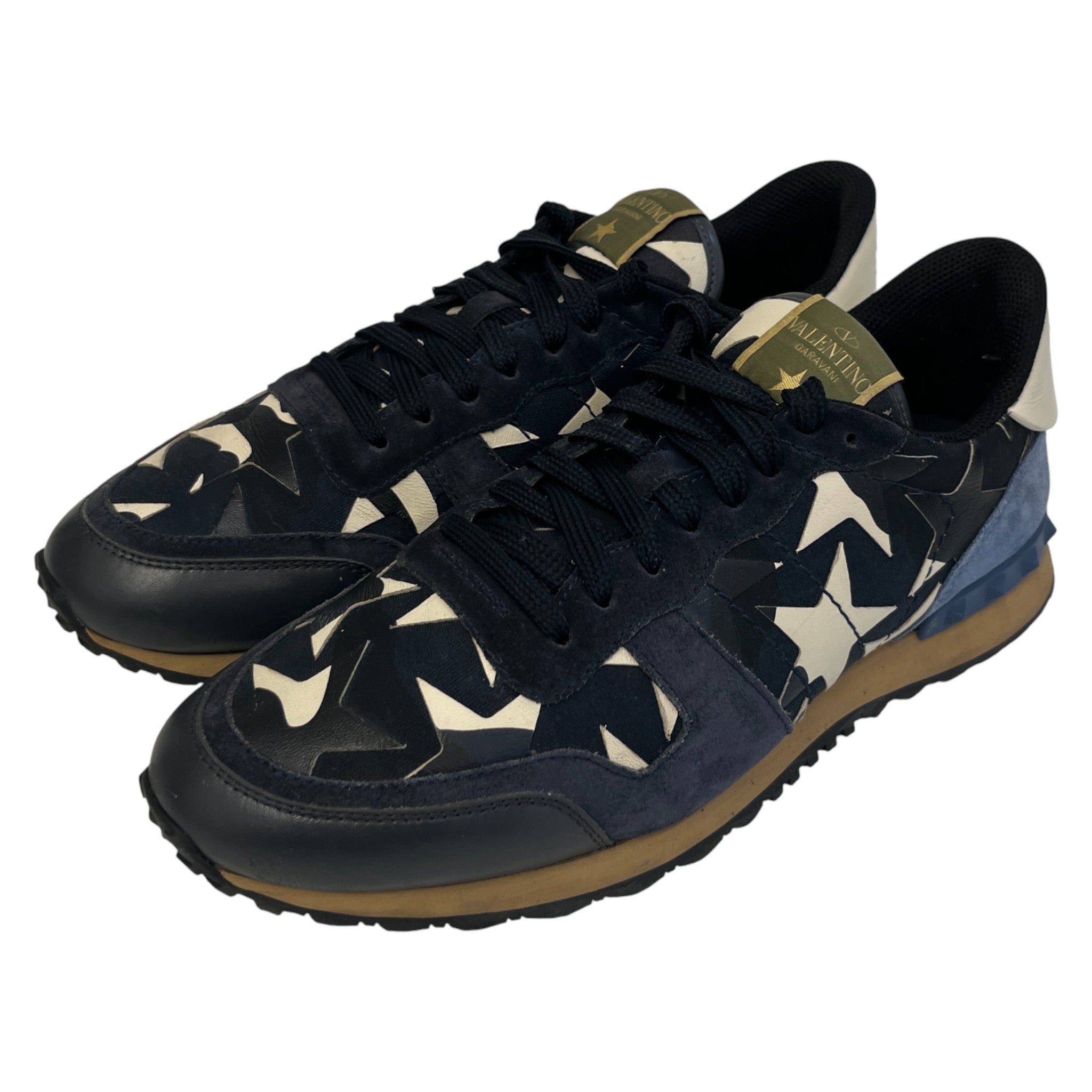Men's Rockrunner Star Low Trainers Navy Size EU 42 / UK 8