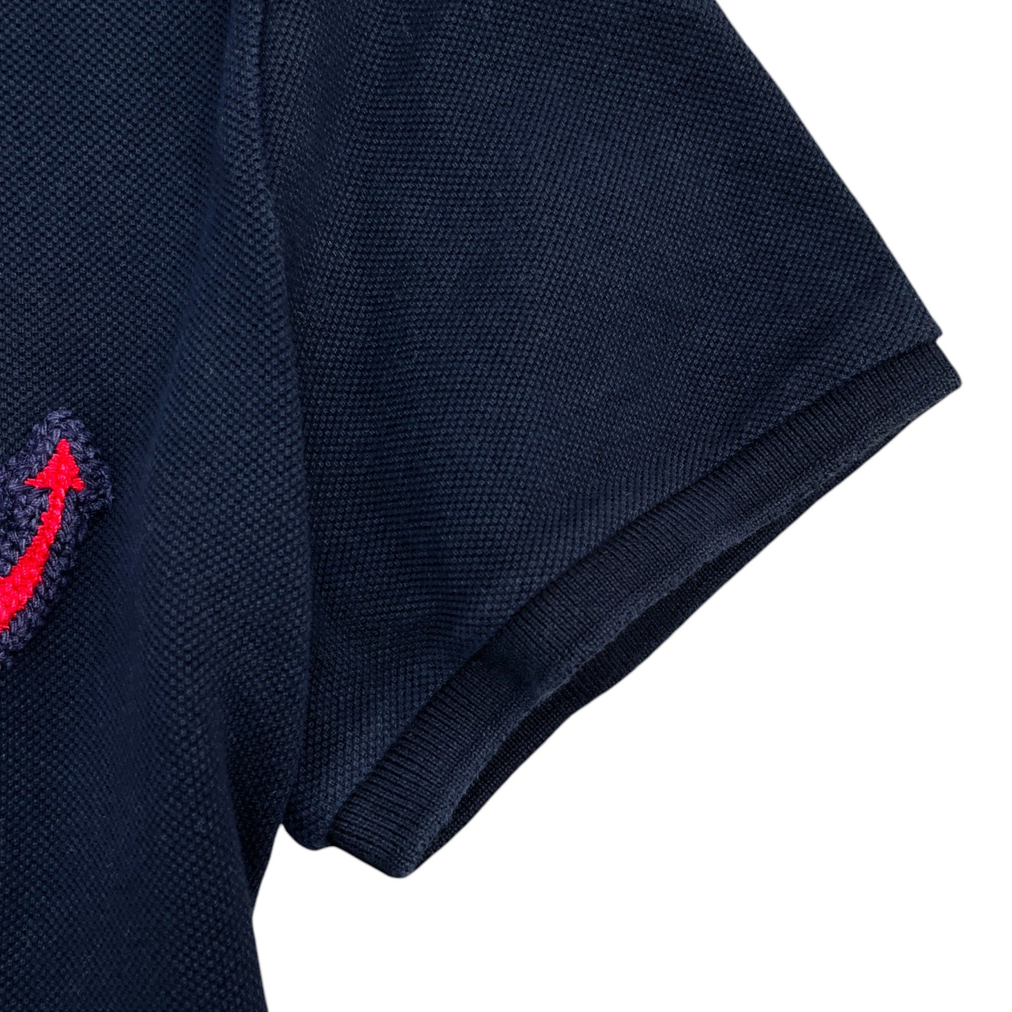 Men's Embroidered Anchor Logo Polo Shirt Navy Size XL