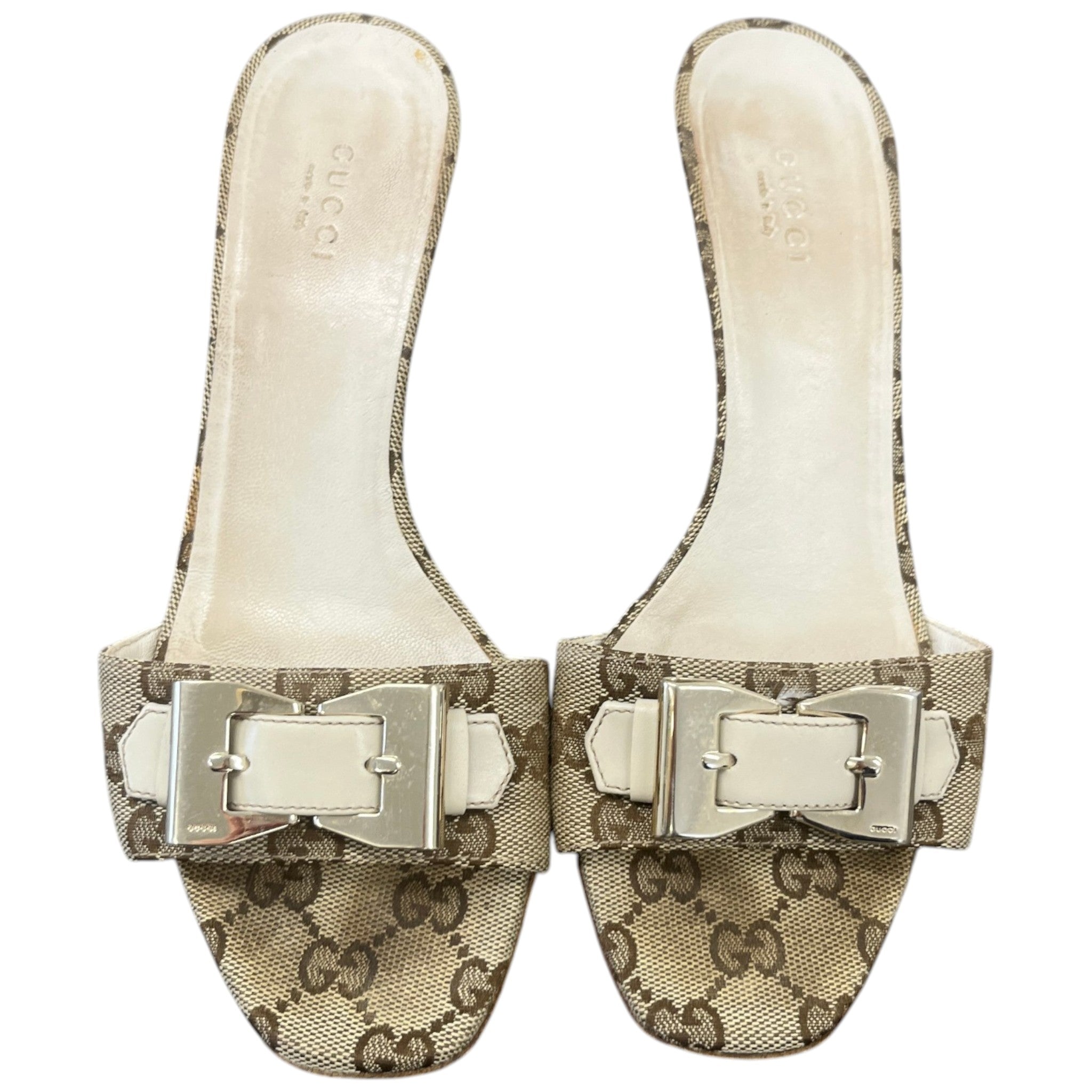 Women's Gg Supreme Heels Beige Size EU 38 / UK 5