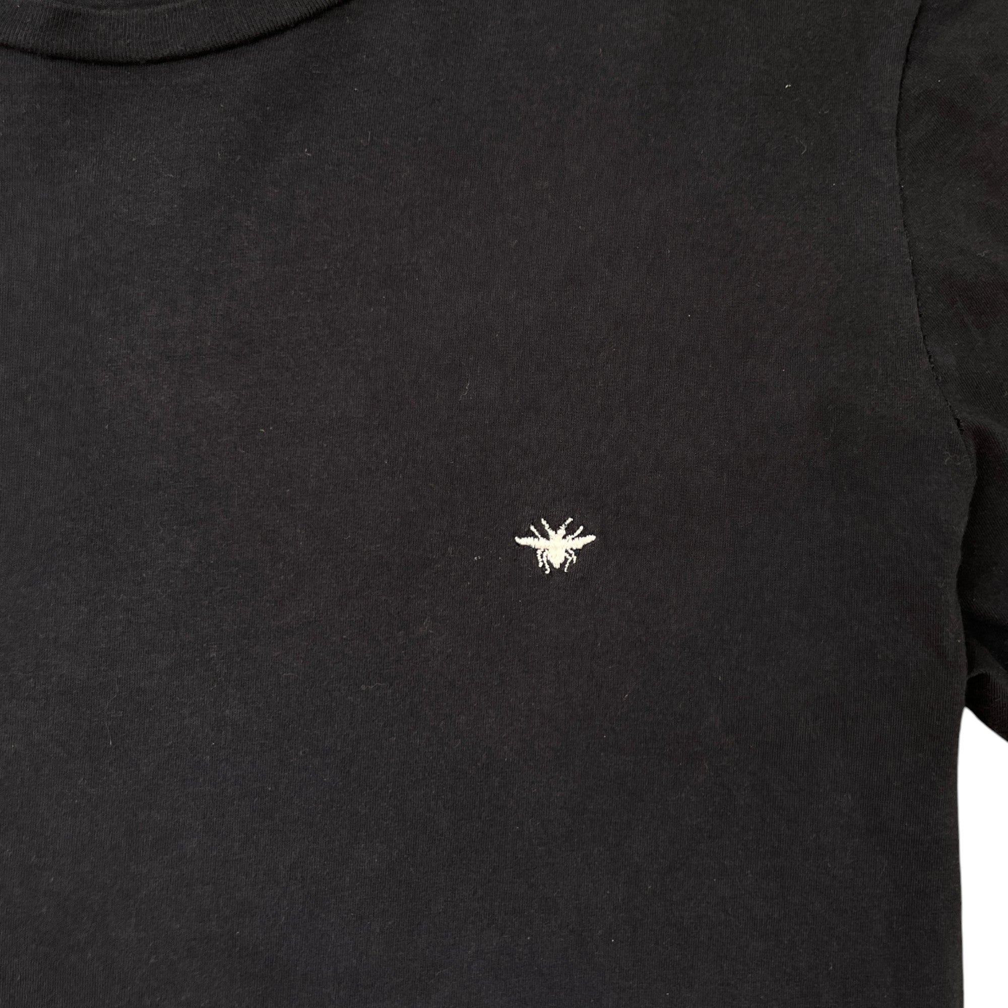 Men's Embroidered Bee Logo T-Shirt Navy Size L