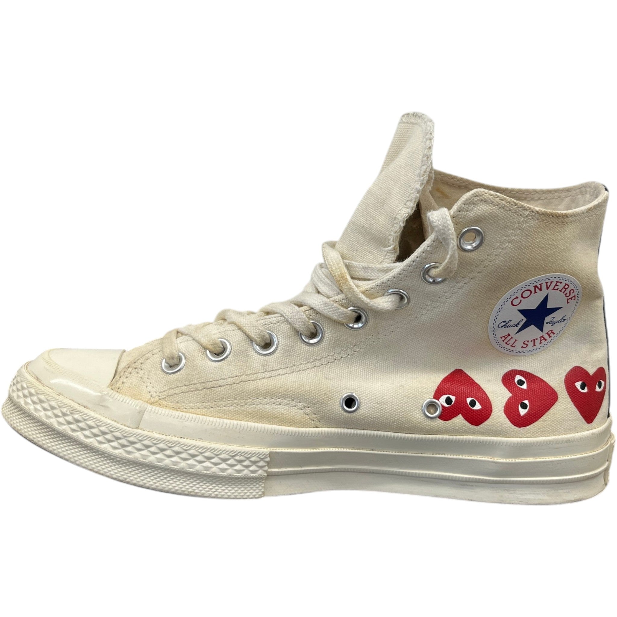 Men's X Comme Des Garçons Play Chuck 70 High Top High Trainers White Size EU 42 / UK 8